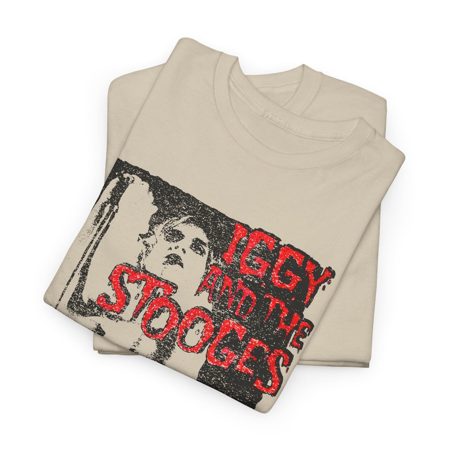 vintage iggy and the stooges raw power faded graphic reproduction tshirt