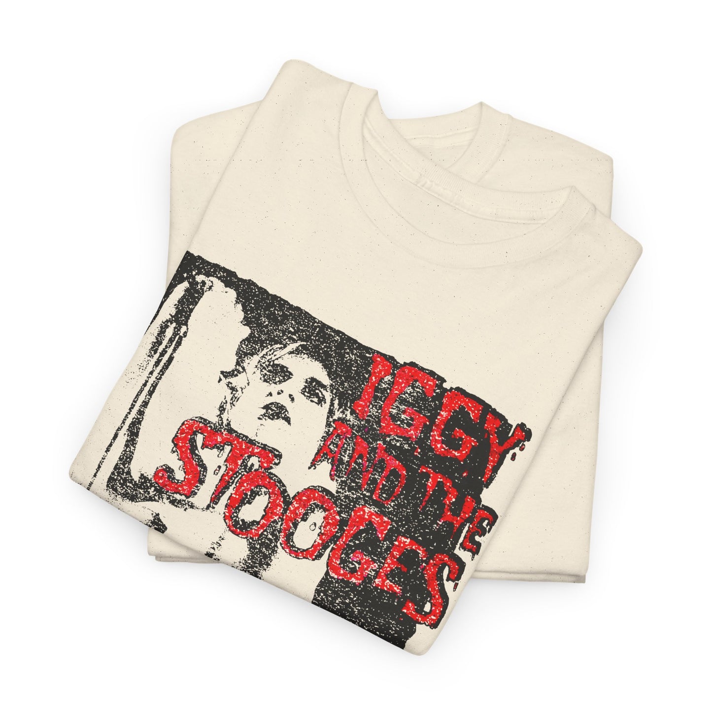 vintage iggy and the stooges raw power faded graphic reproduction tshirt