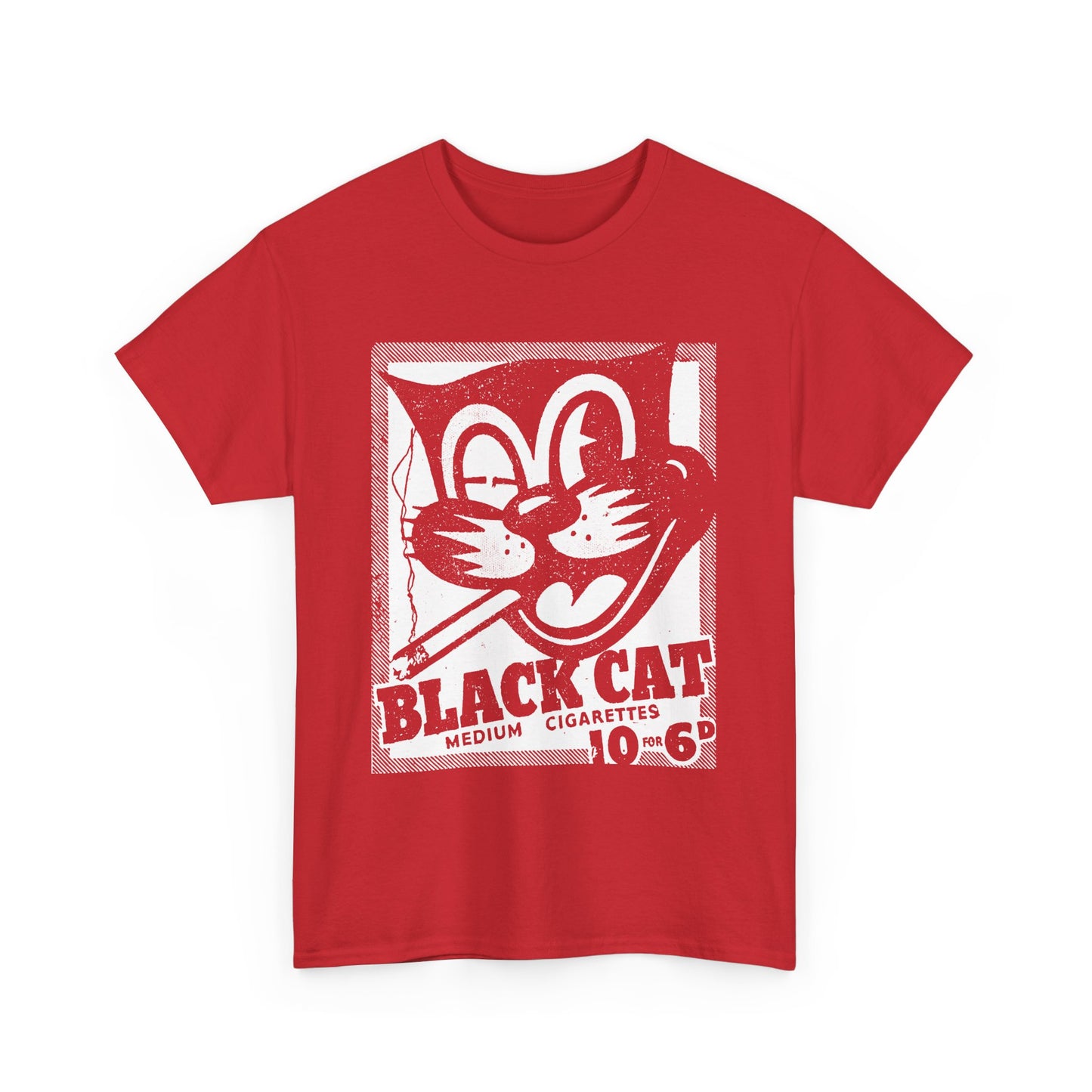 vintage black cat cigarettes advert reproduction stretched graphic tshirt