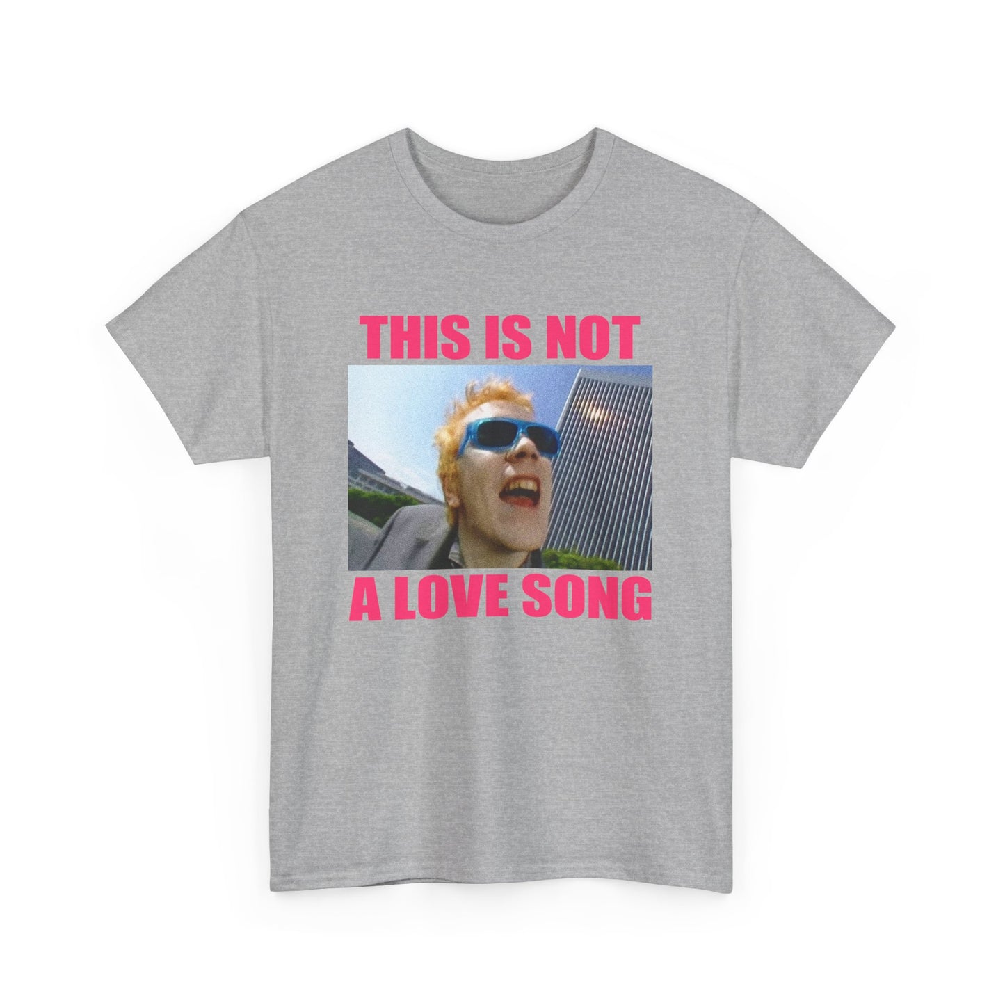public image limited this is not a love song fan art pink letters tshirt