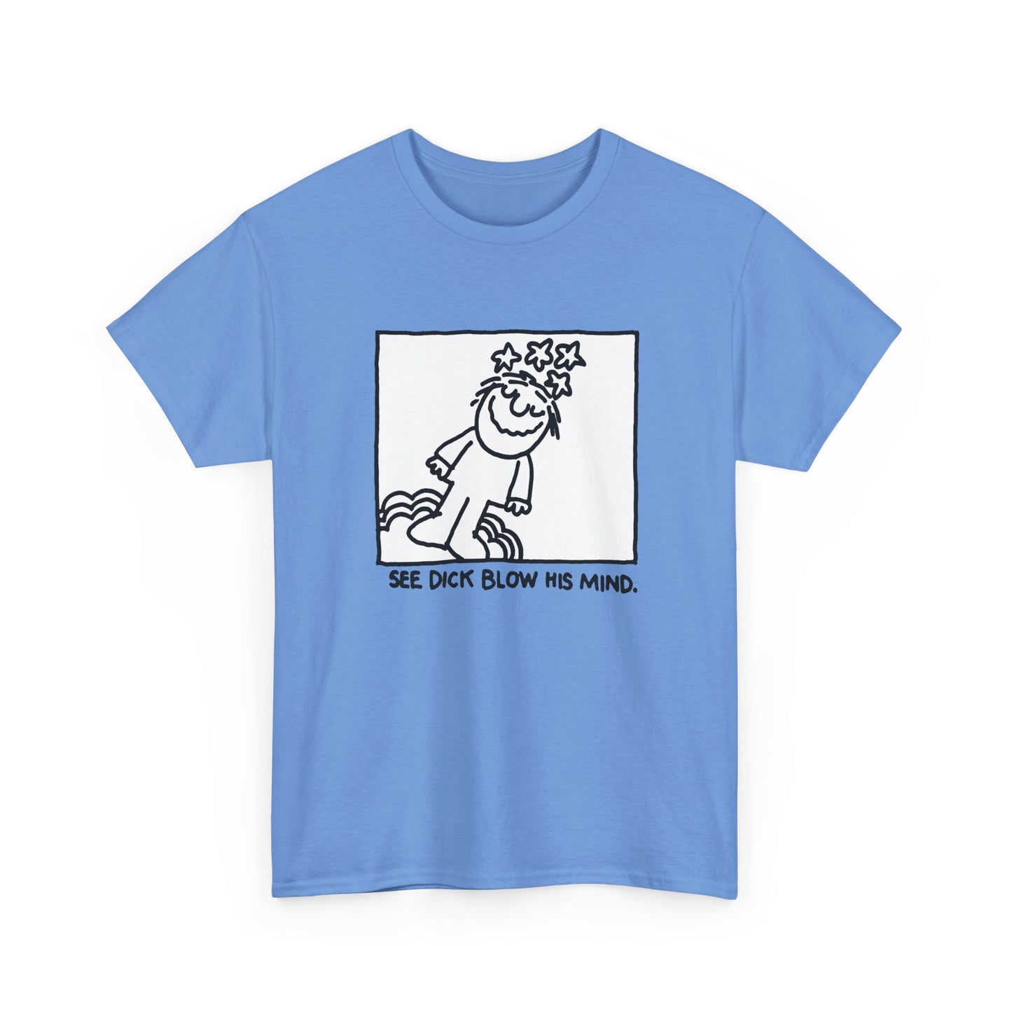 1971 the psychedelic coloring book see dick blow his mind cartoon reproduction tshirt