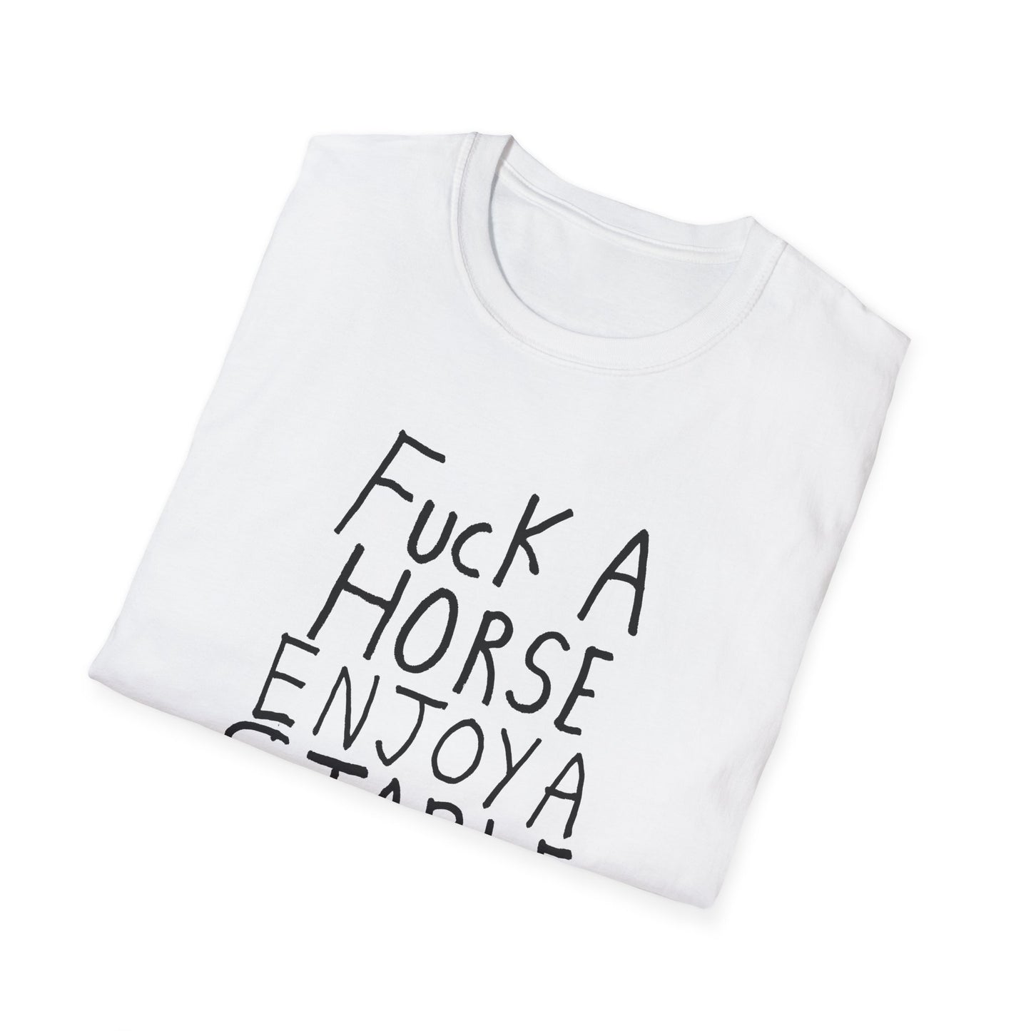 fuck a horse enjoy a stable relationship hand drawn tshirt
