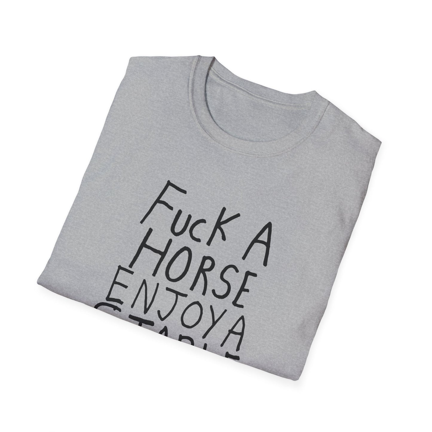 fuck a horse enjoy a stable relationship hand drawn tshirt