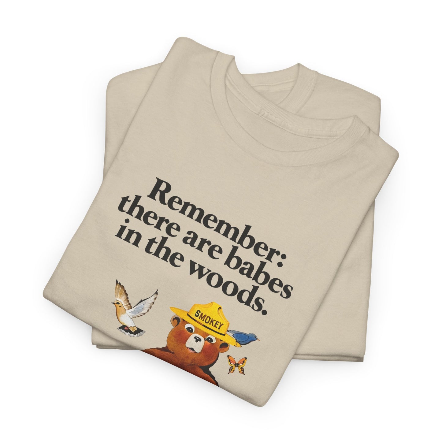 vintage smokey the bear babes in the woods reproduction tshirt