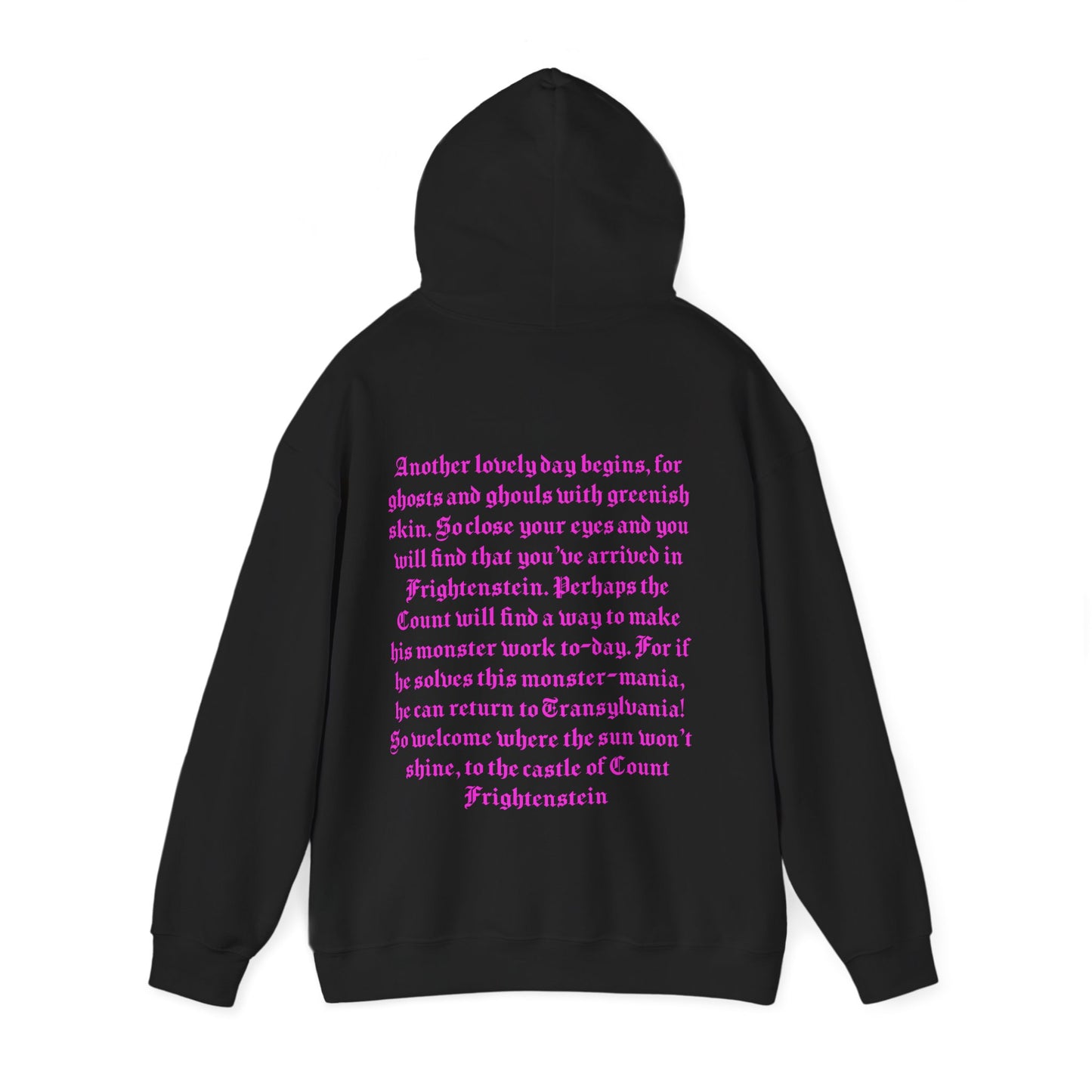 the hilarious house of frightenstein vincent price opening monologue on a unisex heavy blend hooded sweatshirt