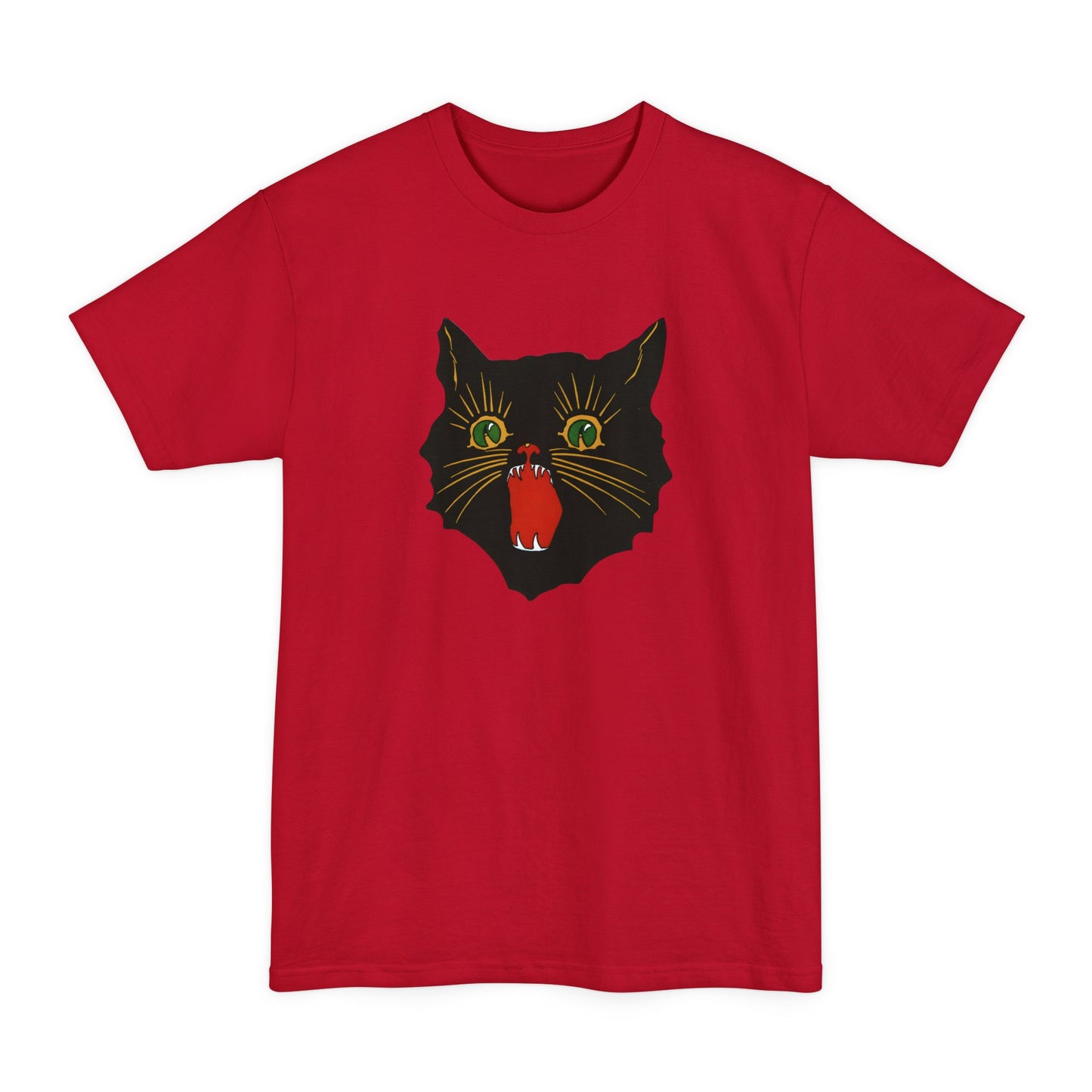 oversized vintage halloween cat reproduction unisex tall beefy tshirt