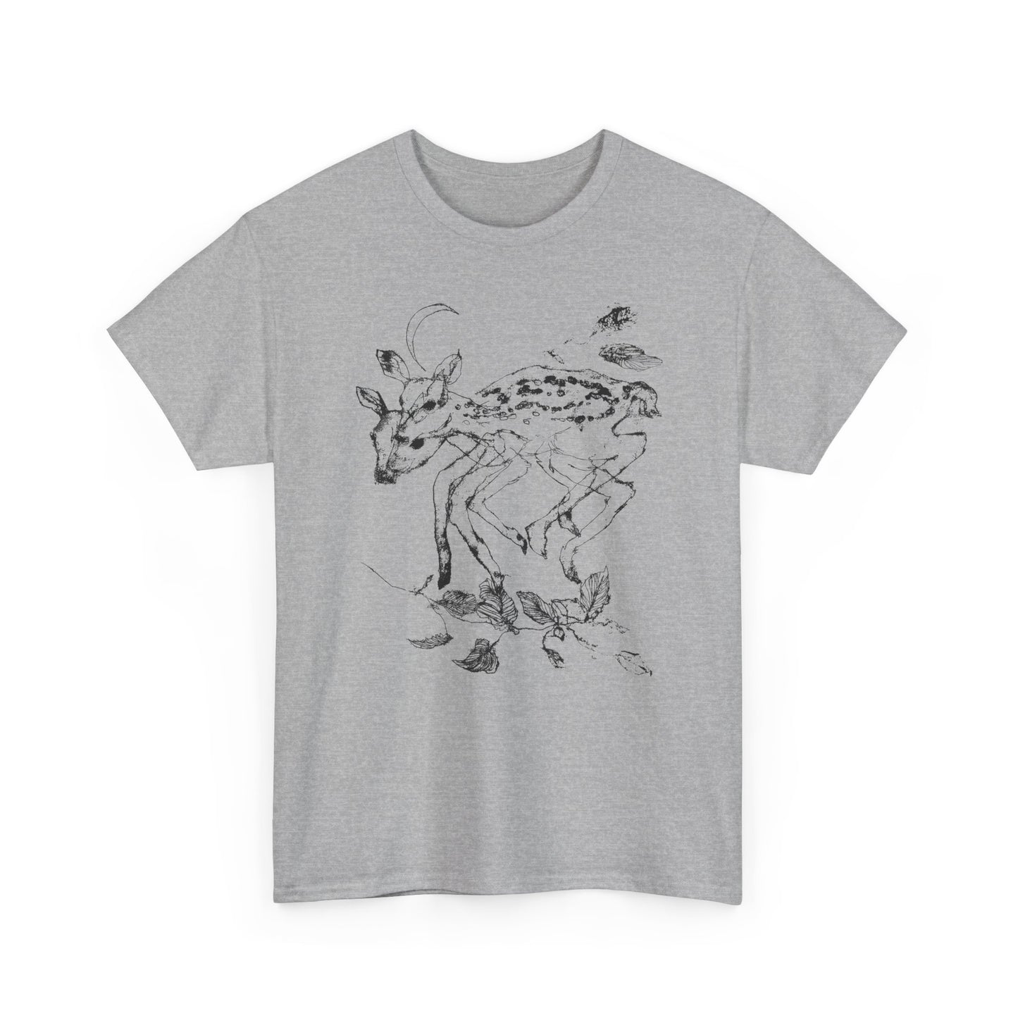 weird deer illustration custom edit tshirt