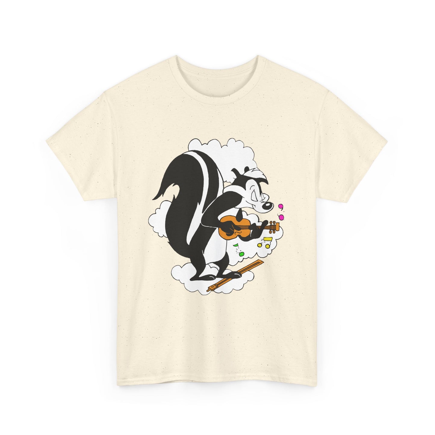 vintage milk cap pepe playing fiddle in clouds tshirt