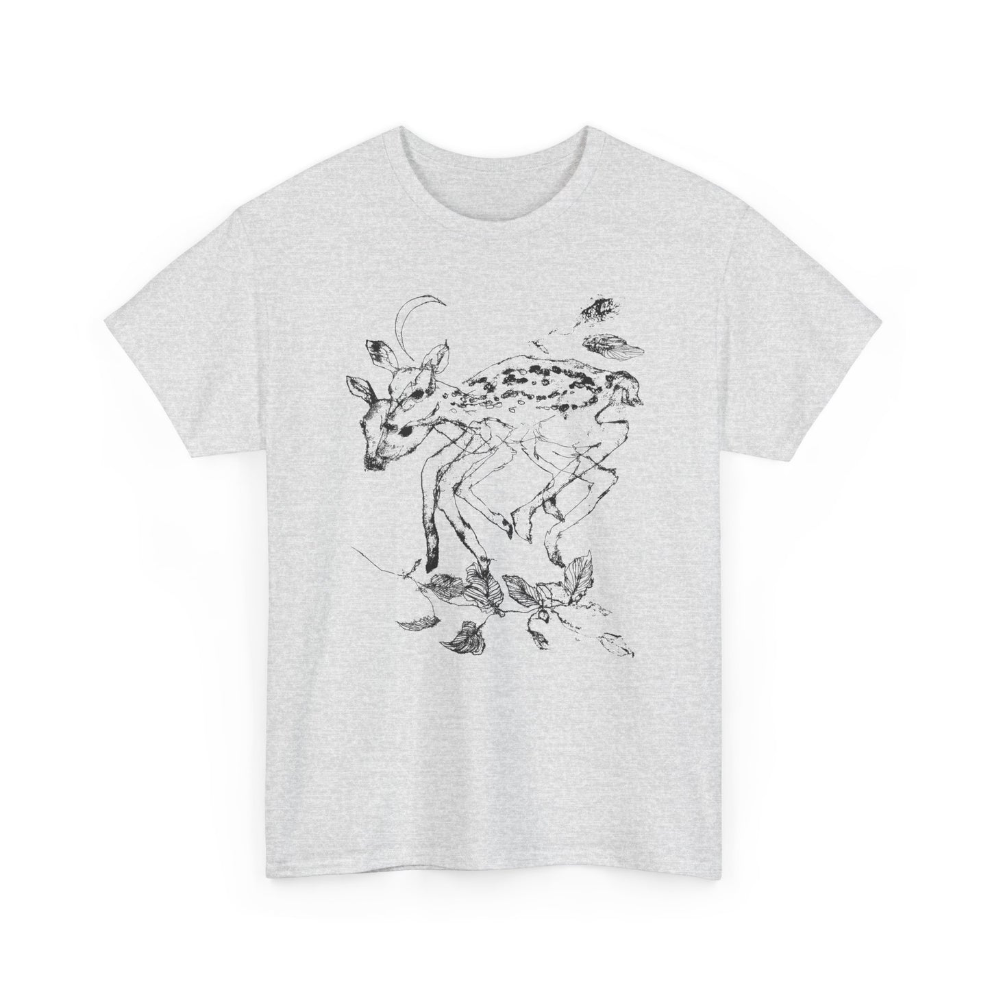 weird deer illustration custom edit tshirt