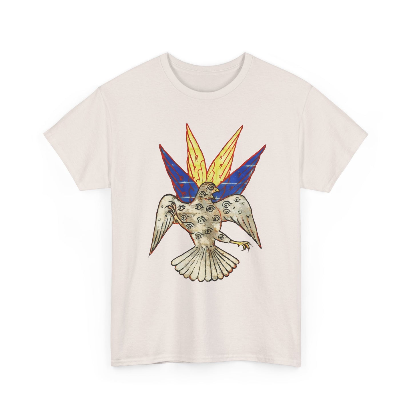 13th century gothic illuminated manuscript of the book of revelation seraph tshirt
