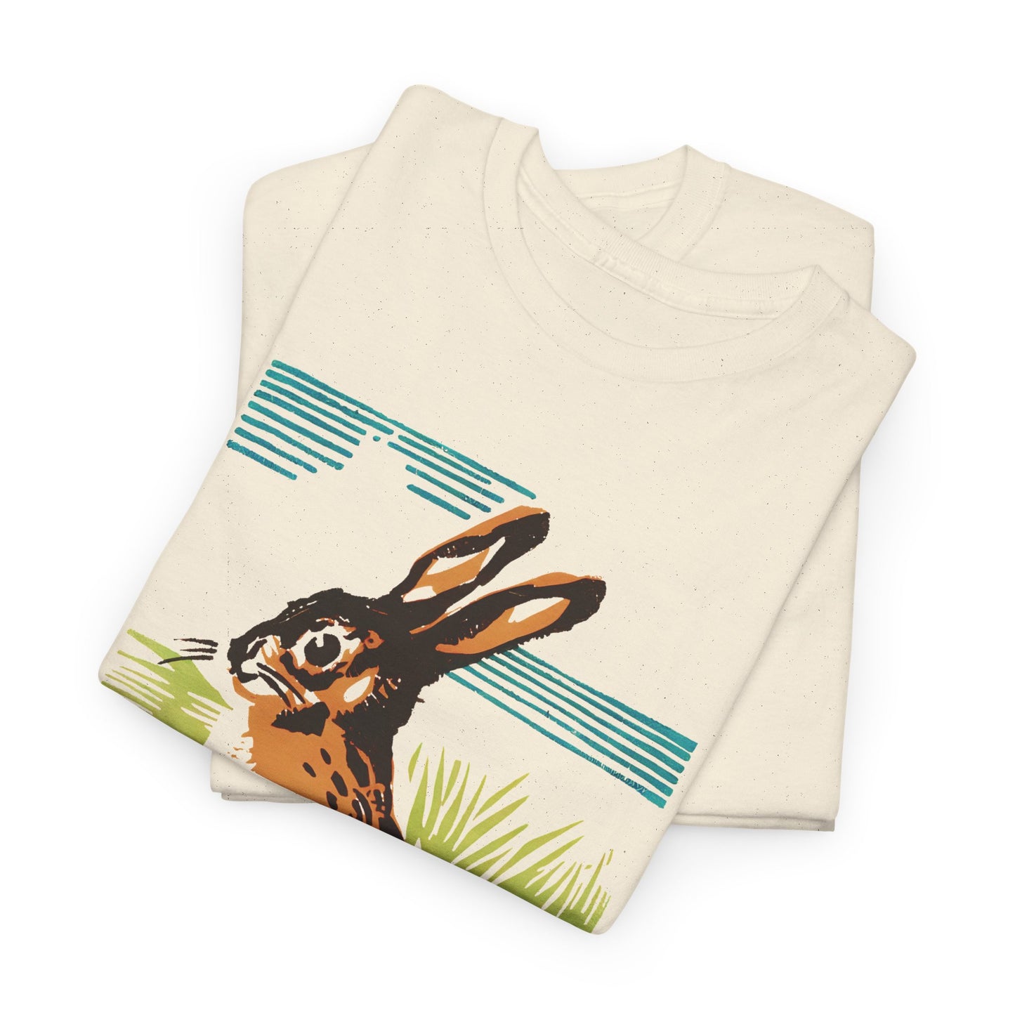 vintage czechoslovakian match box art bunny reproduction tshirt