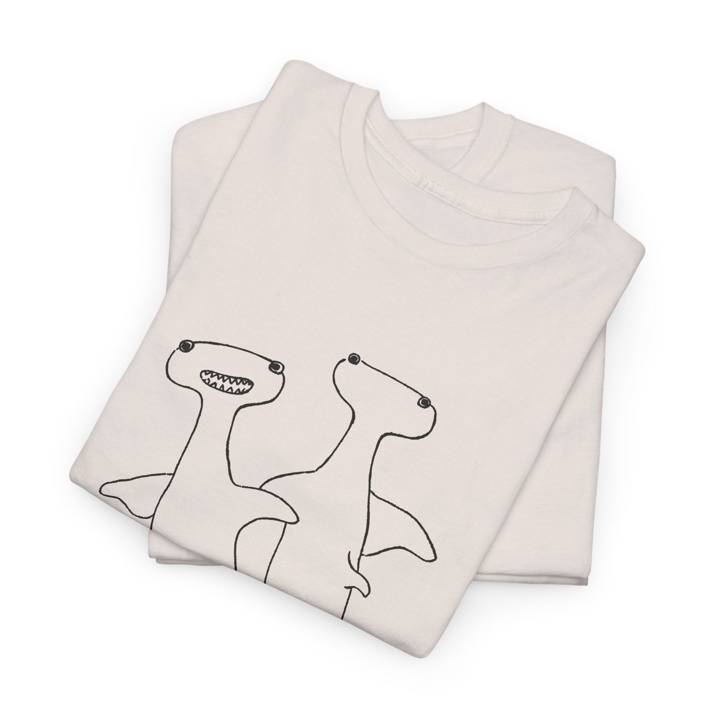 1735 a pair of hammerhead sharks edo period japanese illustration reproduction tshirt