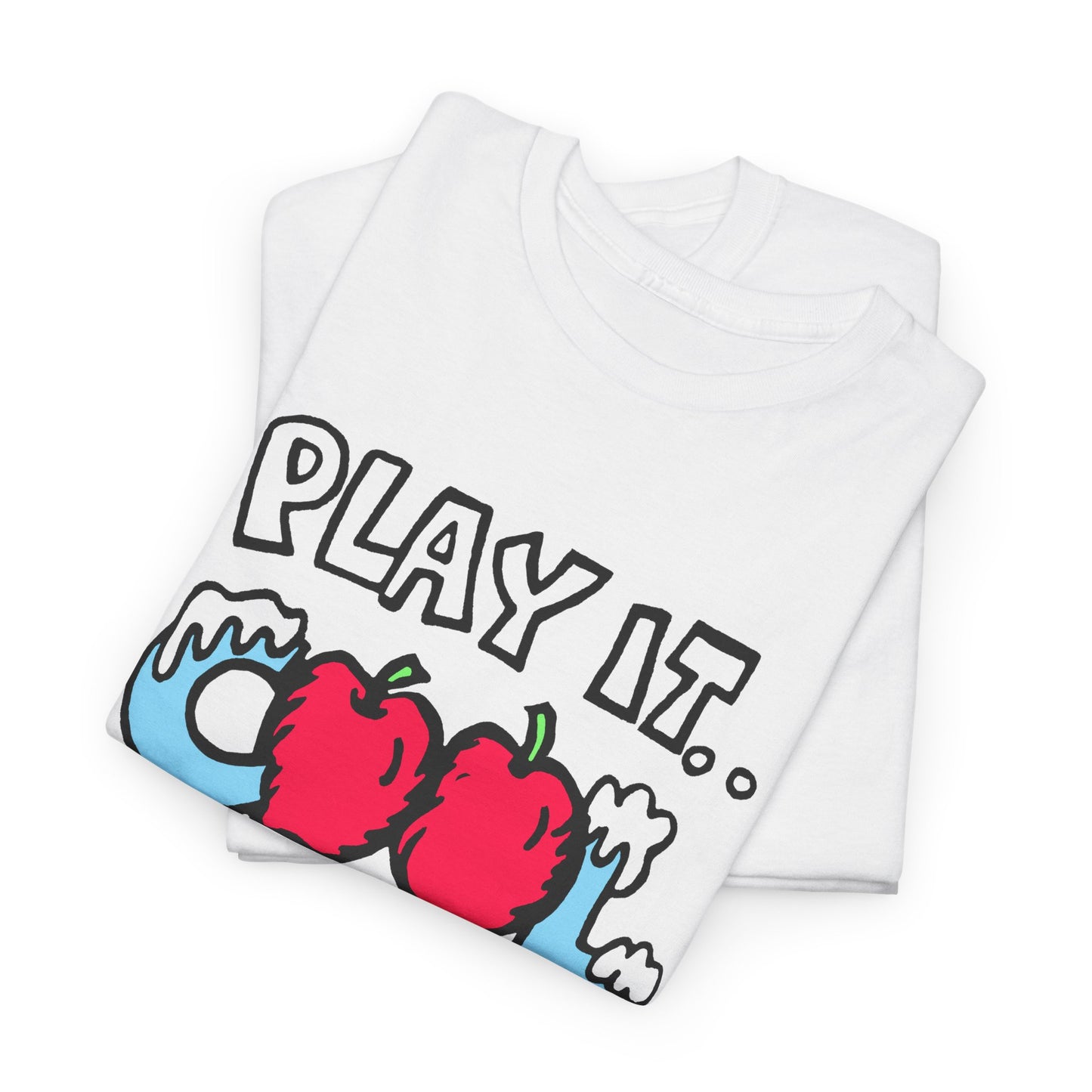 1983 kelloggs apple jacks cereal cardboard sticker play it cool reproduction tshirt
