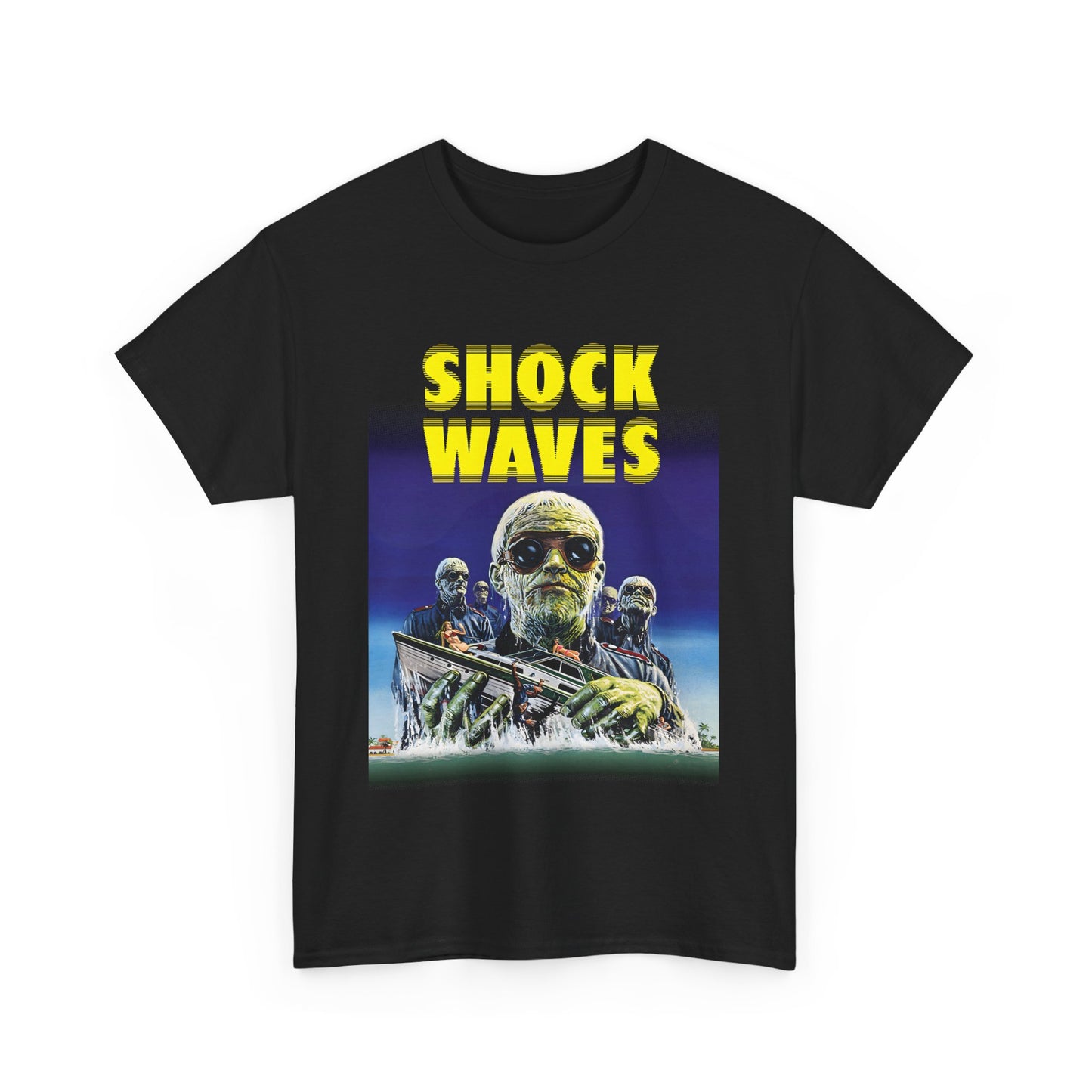 1977 american horror movie shock waves movie poster tshirt