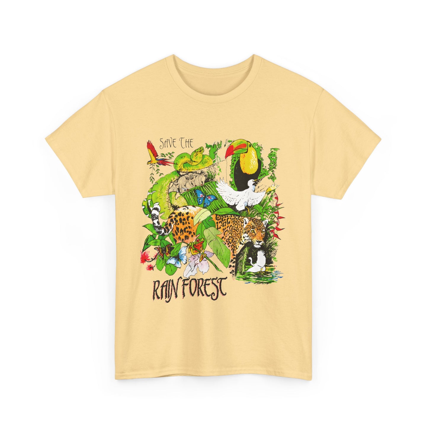 1993 vintage save the rainforest reproduction tshirt