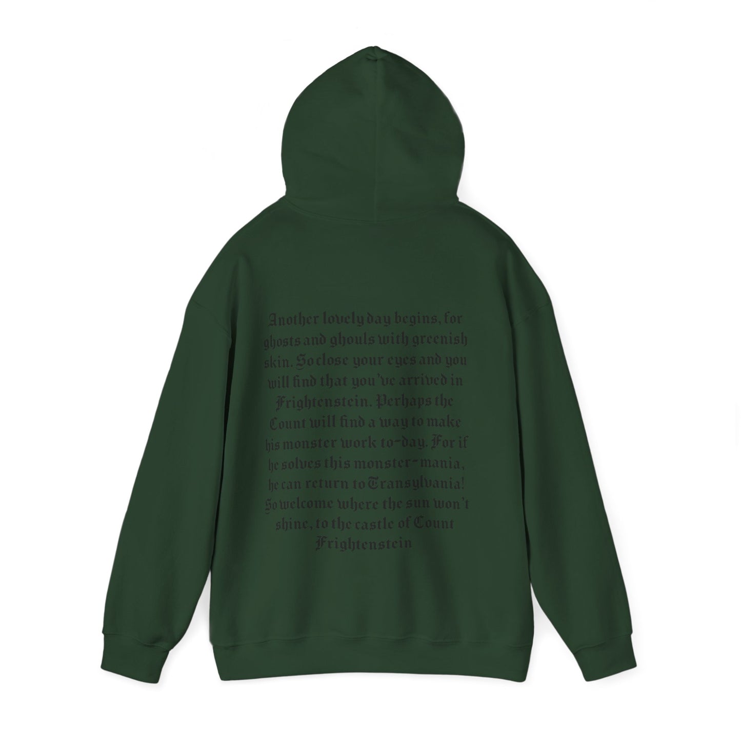 the hilarious house of frightenstein vincent price opening monologue on a unisex heavy blend hooded sweatshirt