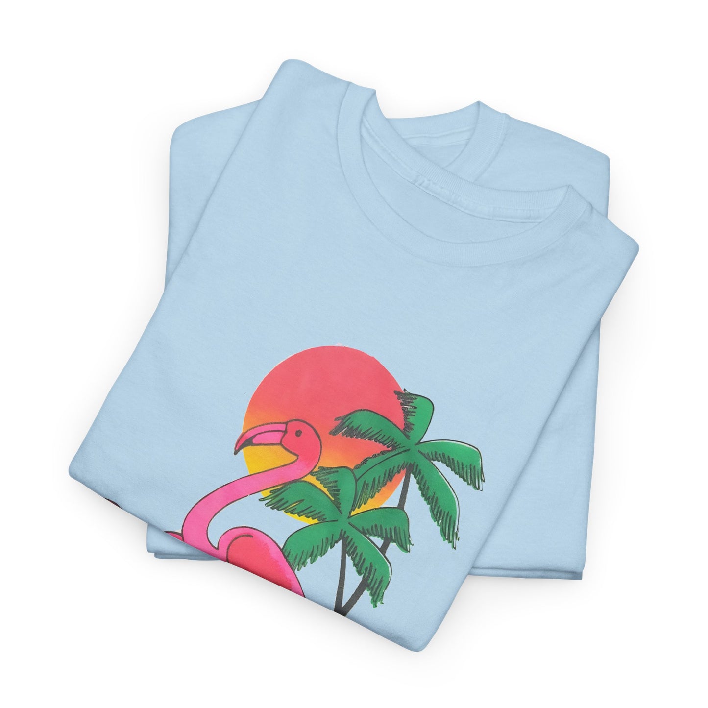 1980s vintage two flamingos reproduction tshirt