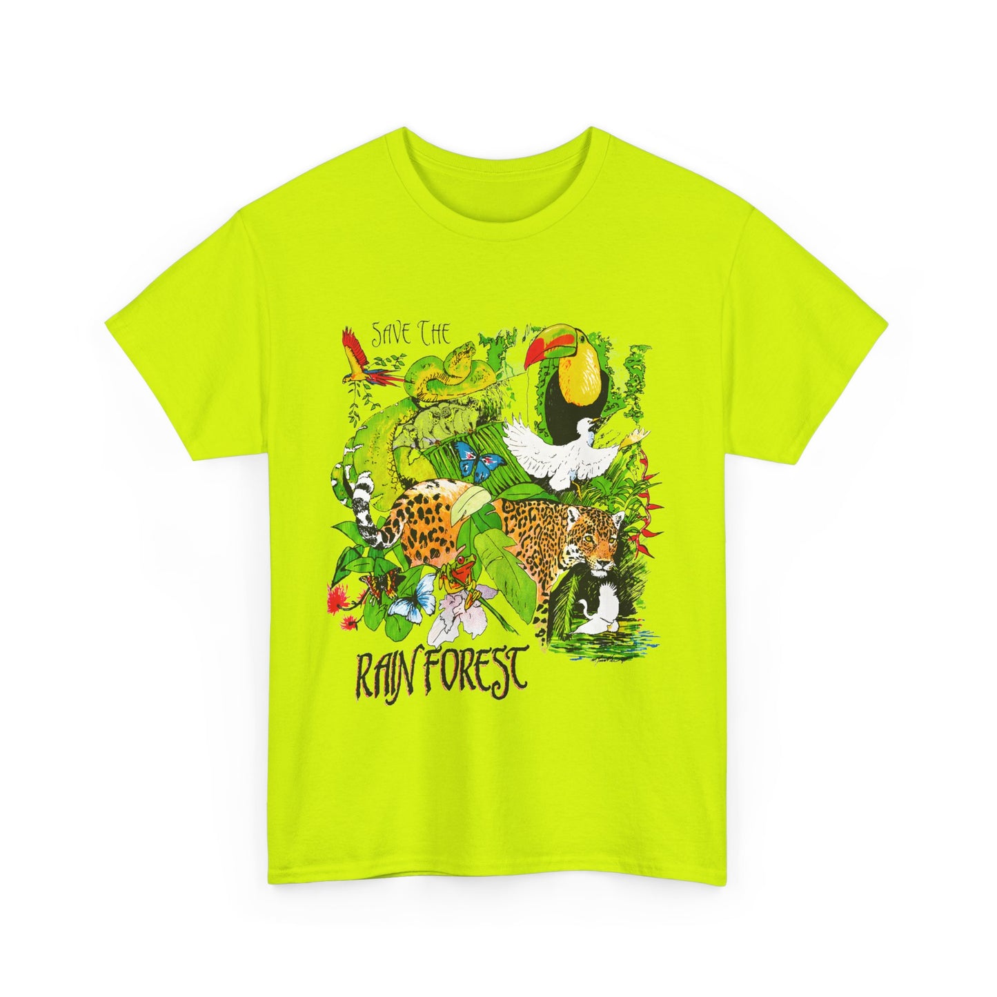 1993 vintage save the rainforest reproduction tshirt