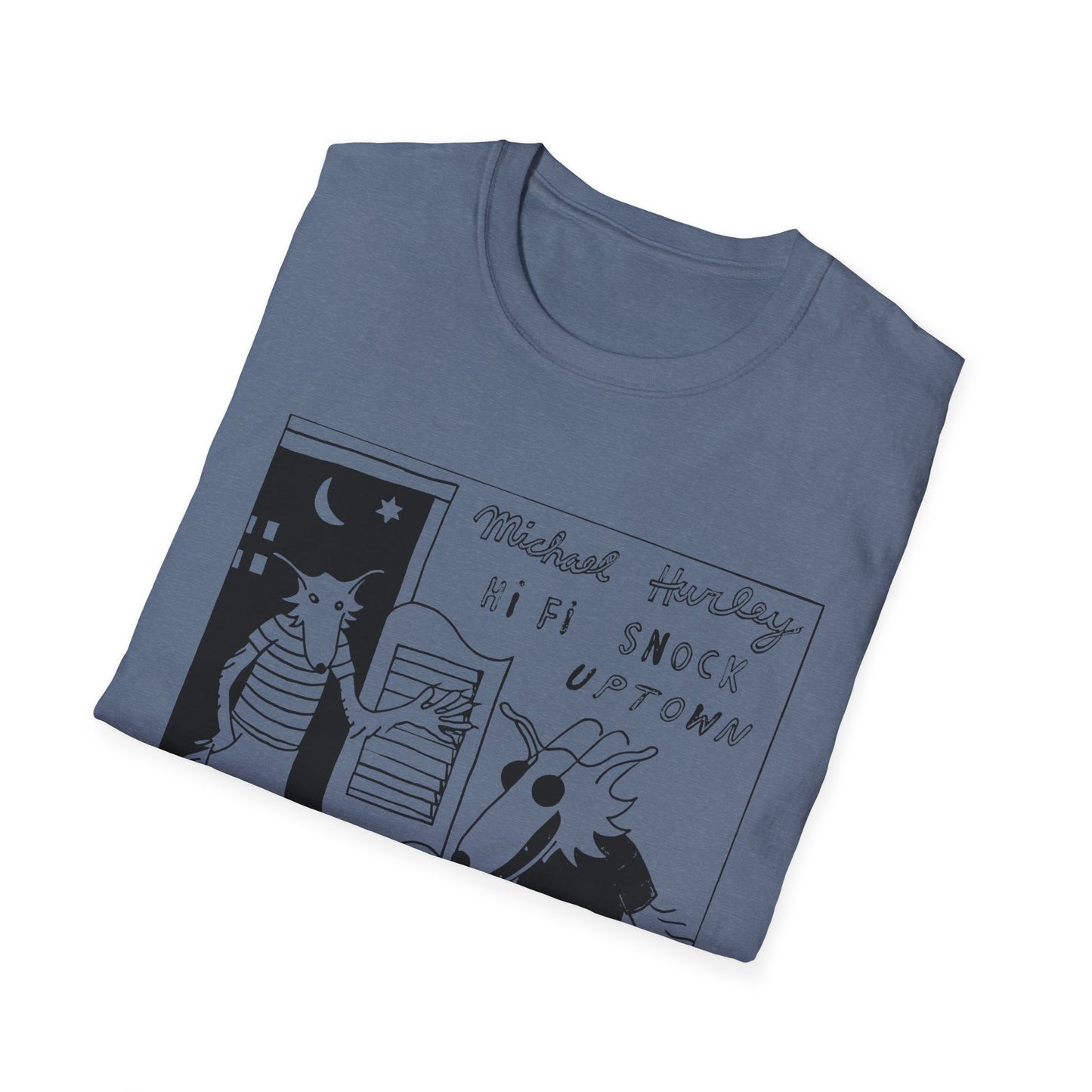 michael hurley 1972 hi fi snock uptown album in stencil tshirt