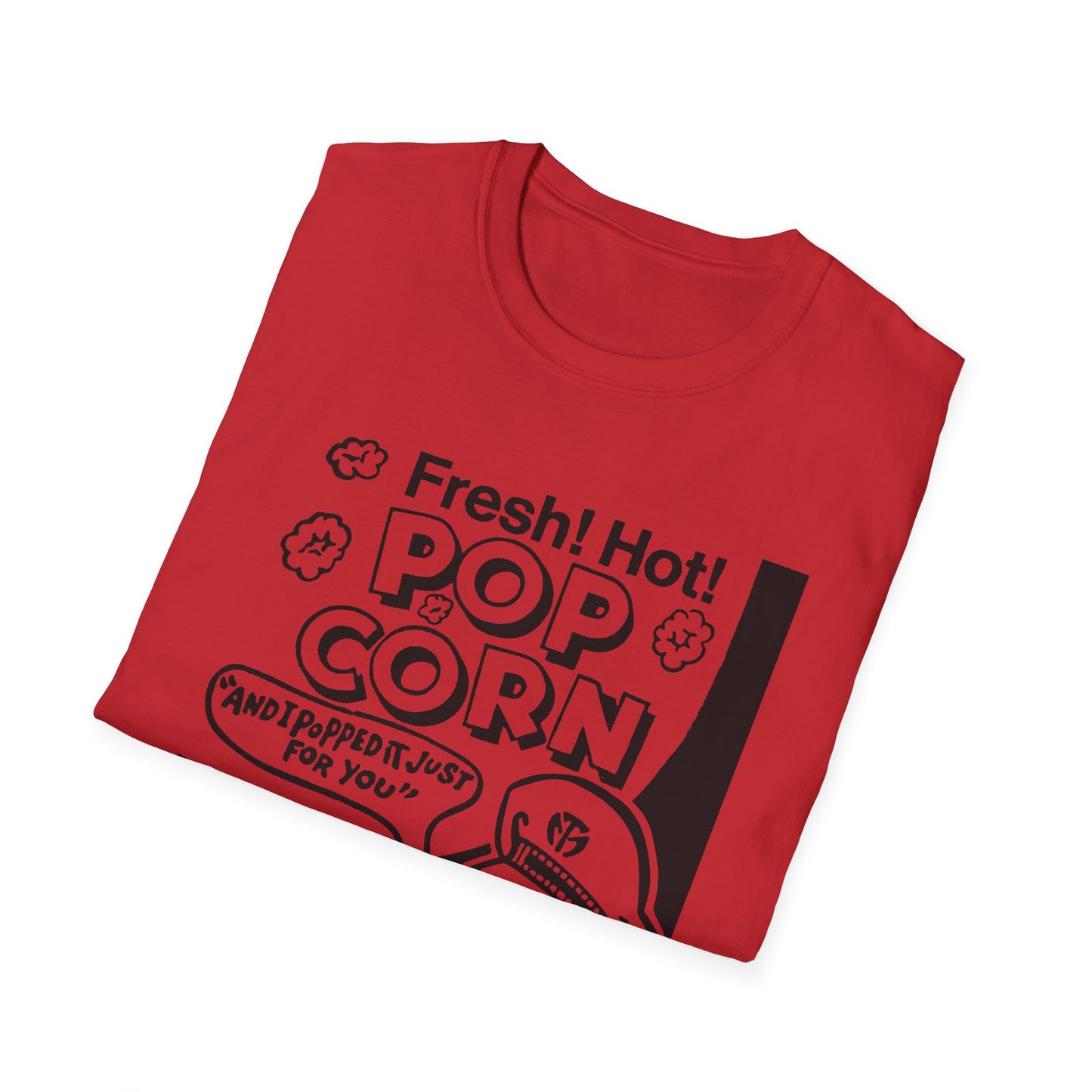 1940s popcorn box logo for martin theatres with a cute little popcorn mascot tshirt