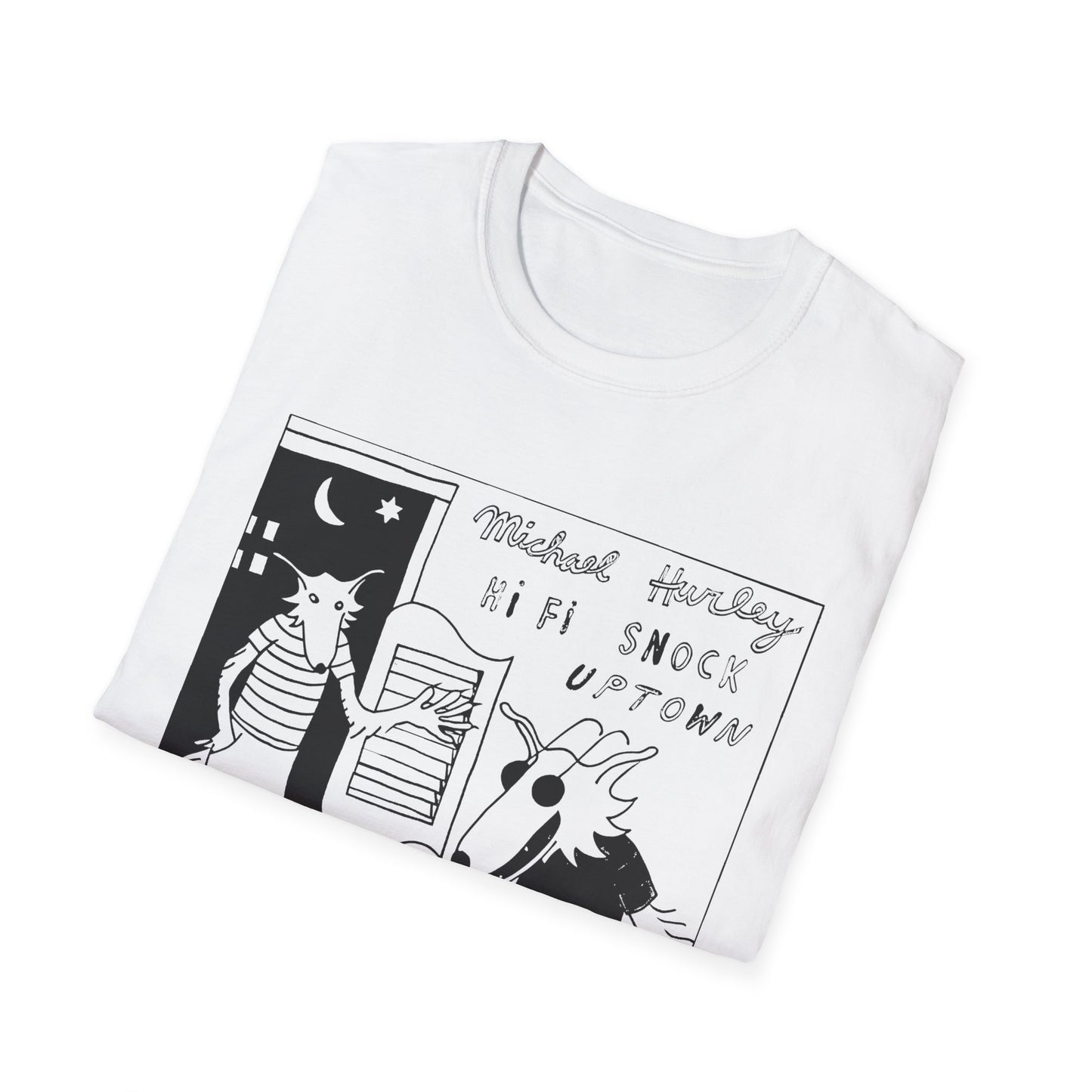 michael hurley 1972 hi fi snock uptown album in stencil tshirt
