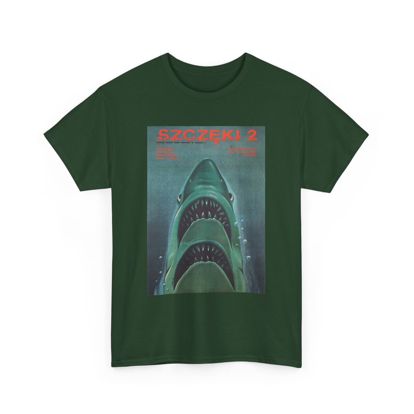 jaws 2 1980 polish movie poster reproduction tshirt
