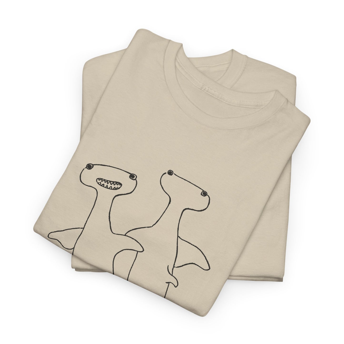 1735 a pair of hammerhead sharks edo period japanese illustration reproduction tshirt