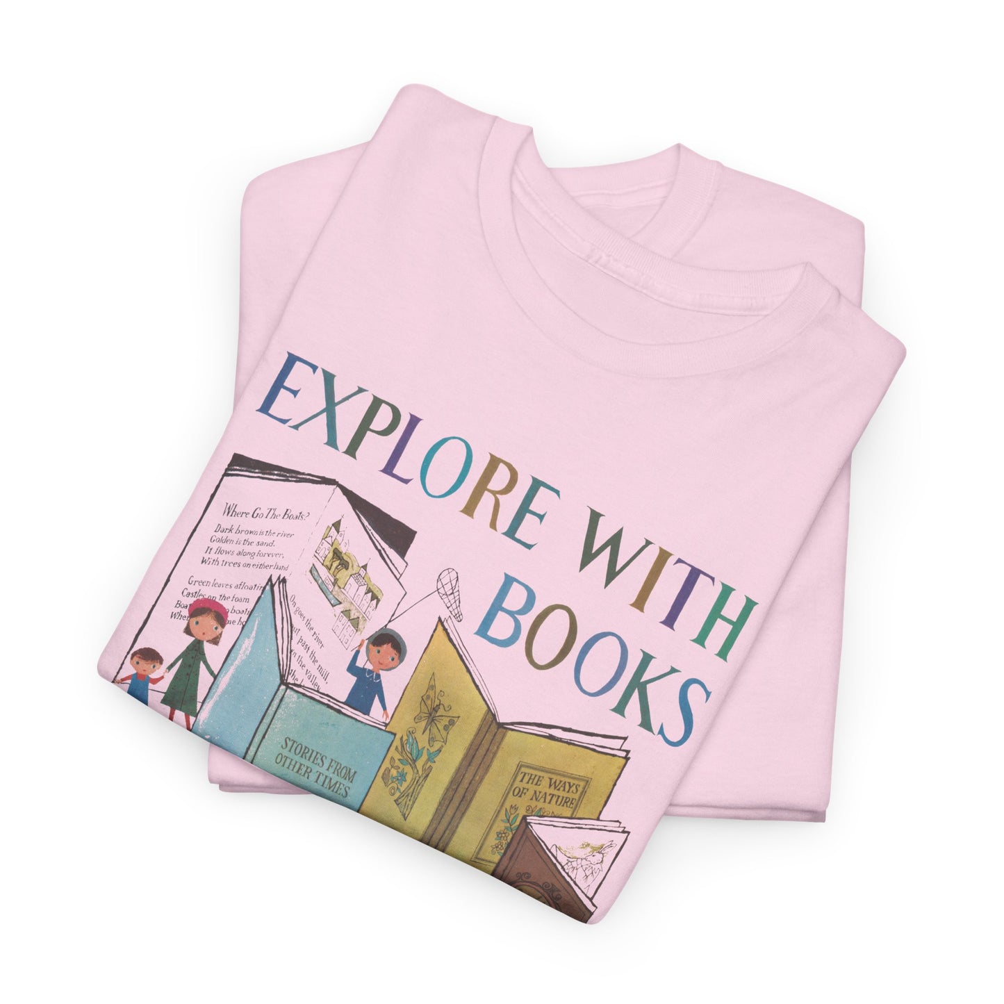 1957 book week poster by a&m provensen explore with books tshirt