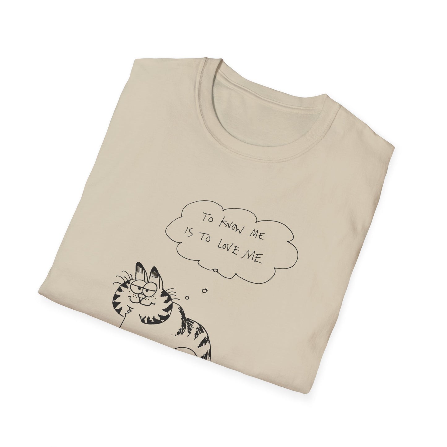 original drawing garfield fan art to know me is to love me tshirt
