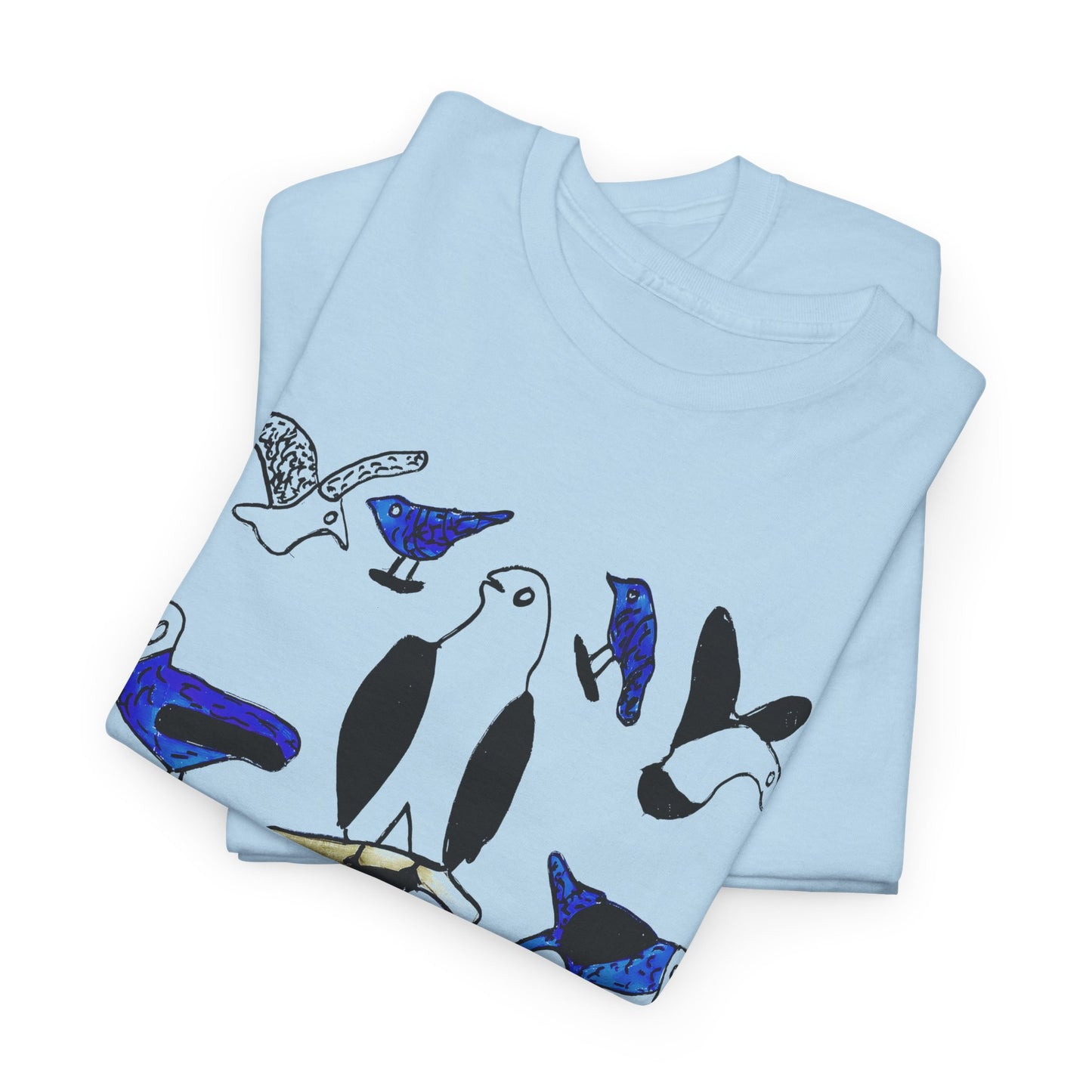 1970s untitled birds painting by canadian folk artist joseph sleep custom edit tshirt