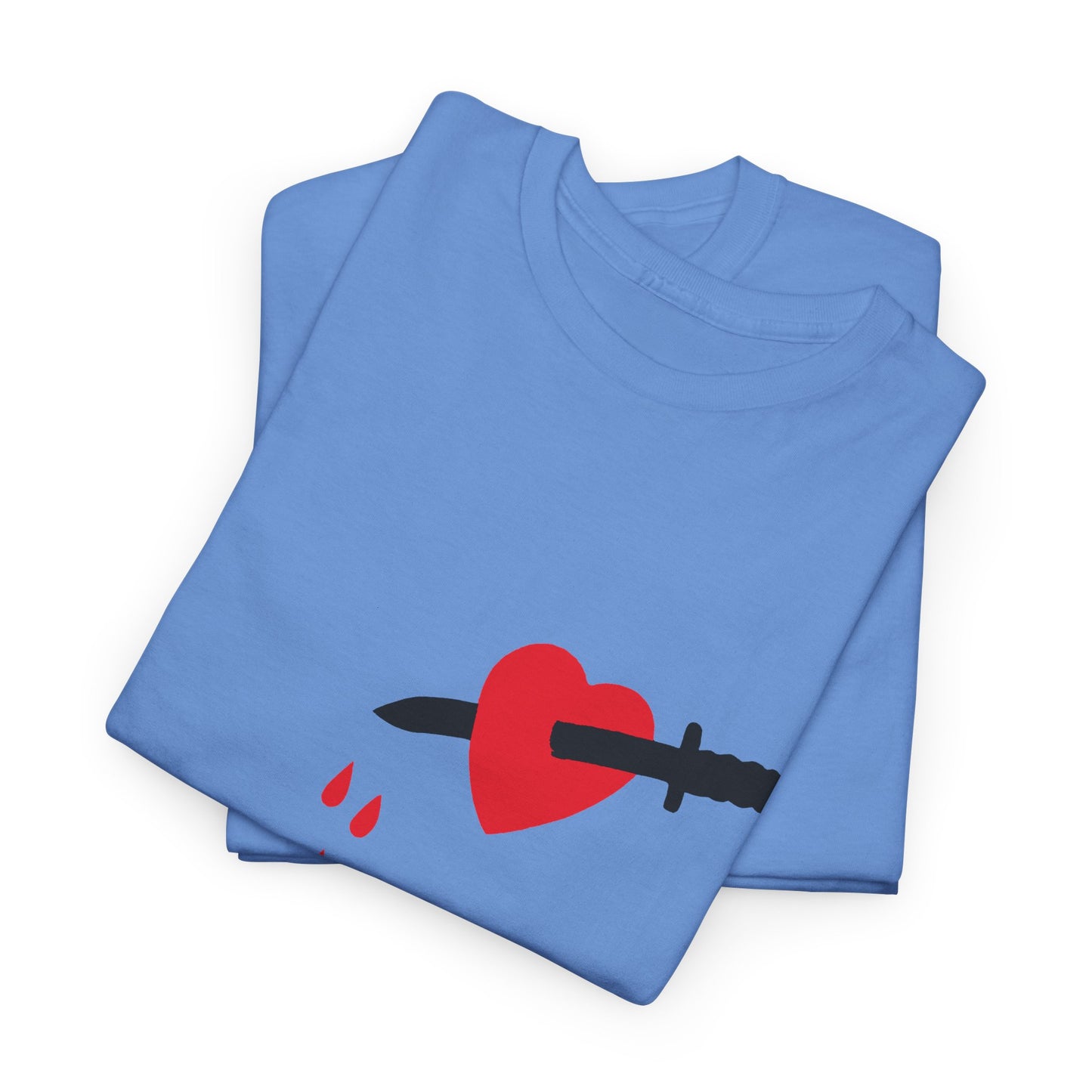 1970s vintage stabbed in the heart reproduction tshirt
