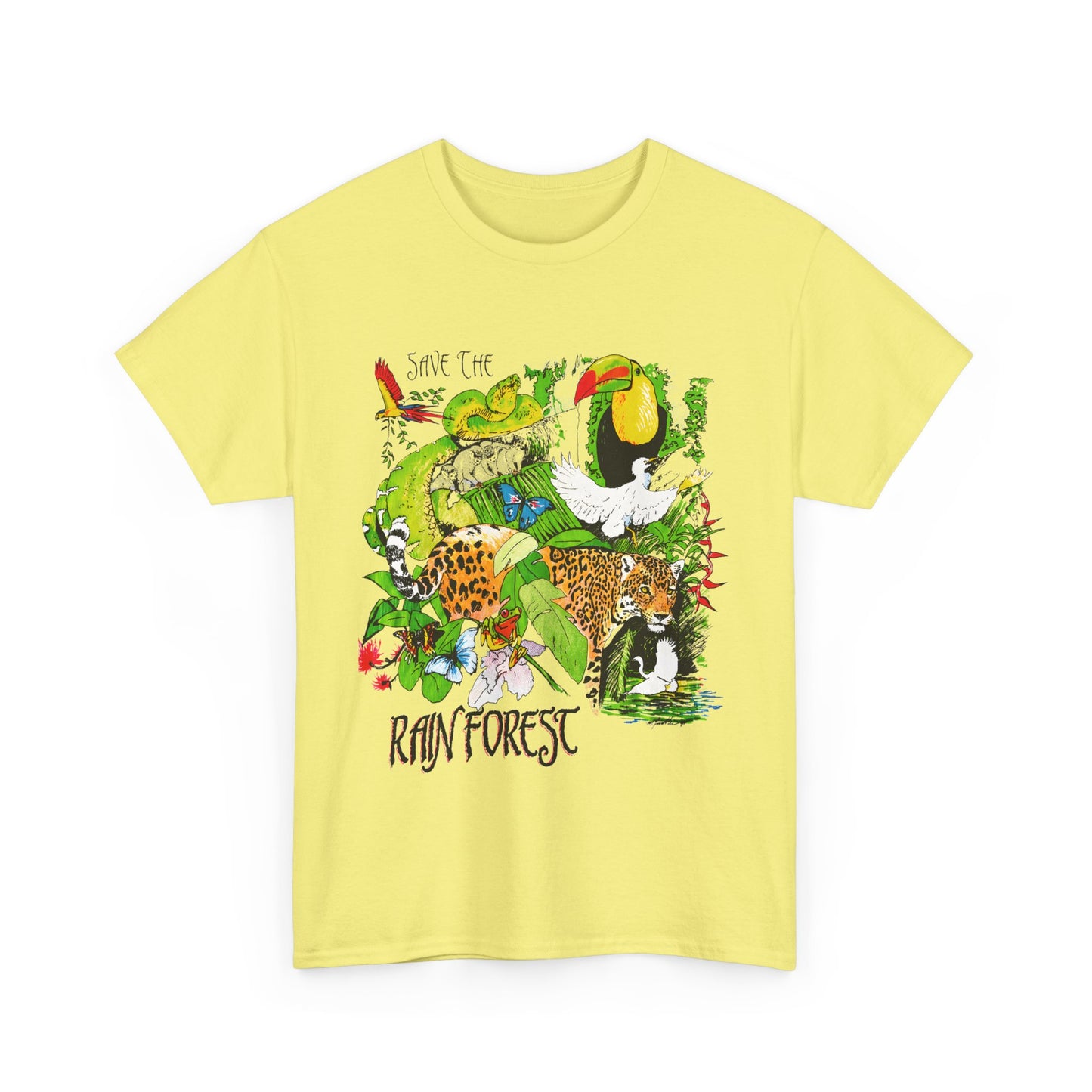 1993 vintage save the rainforest reproduction tshirt