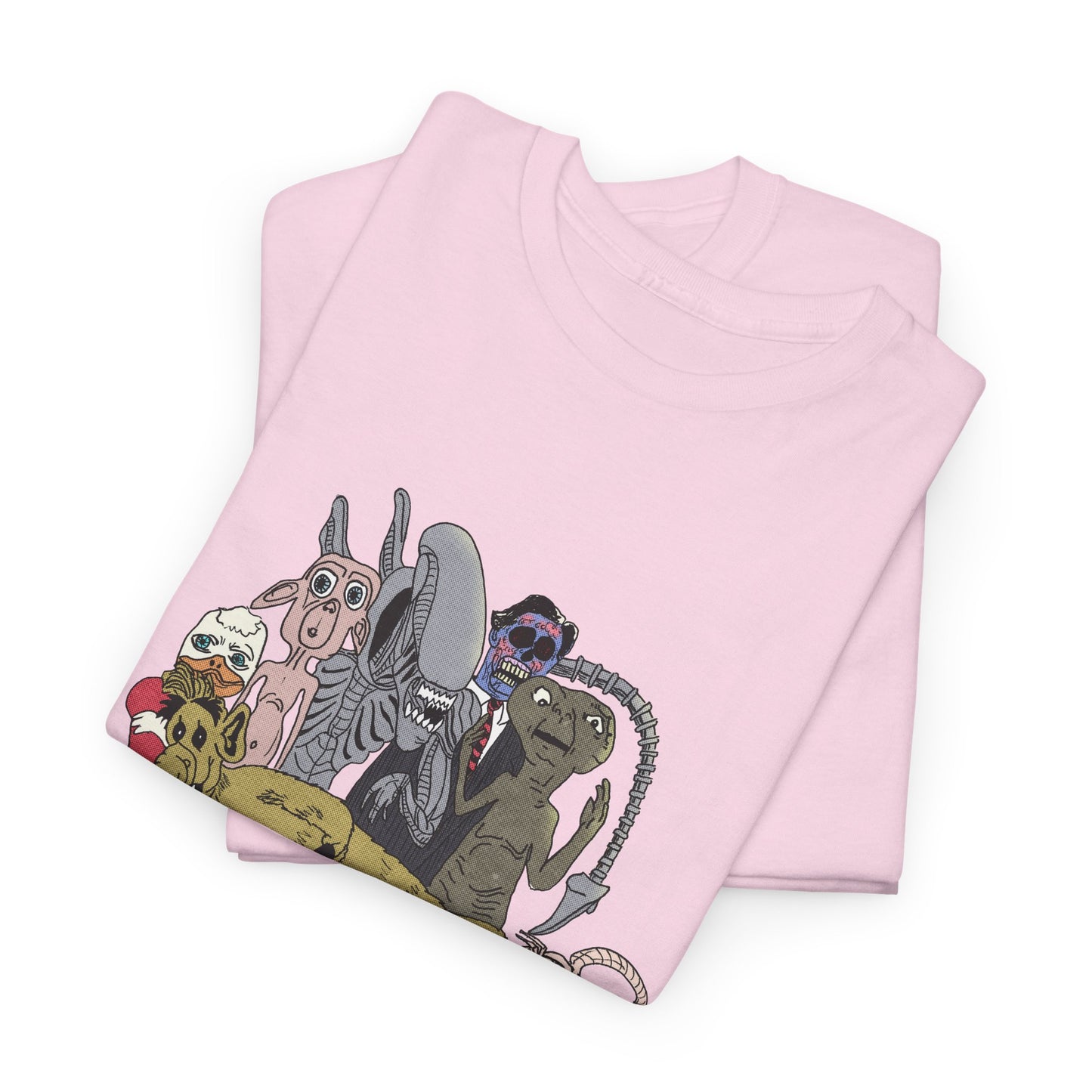 original drawing cute weird pop cult alien tshirt