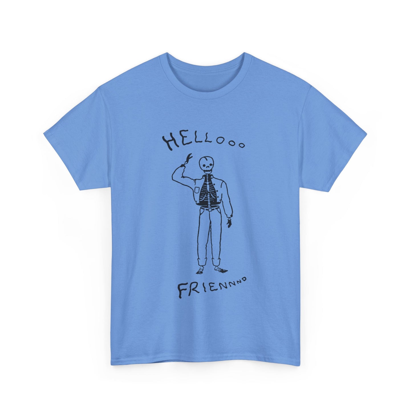 1953 the friendly skeleton illustration from the albuquerque journal reproduction tshirt