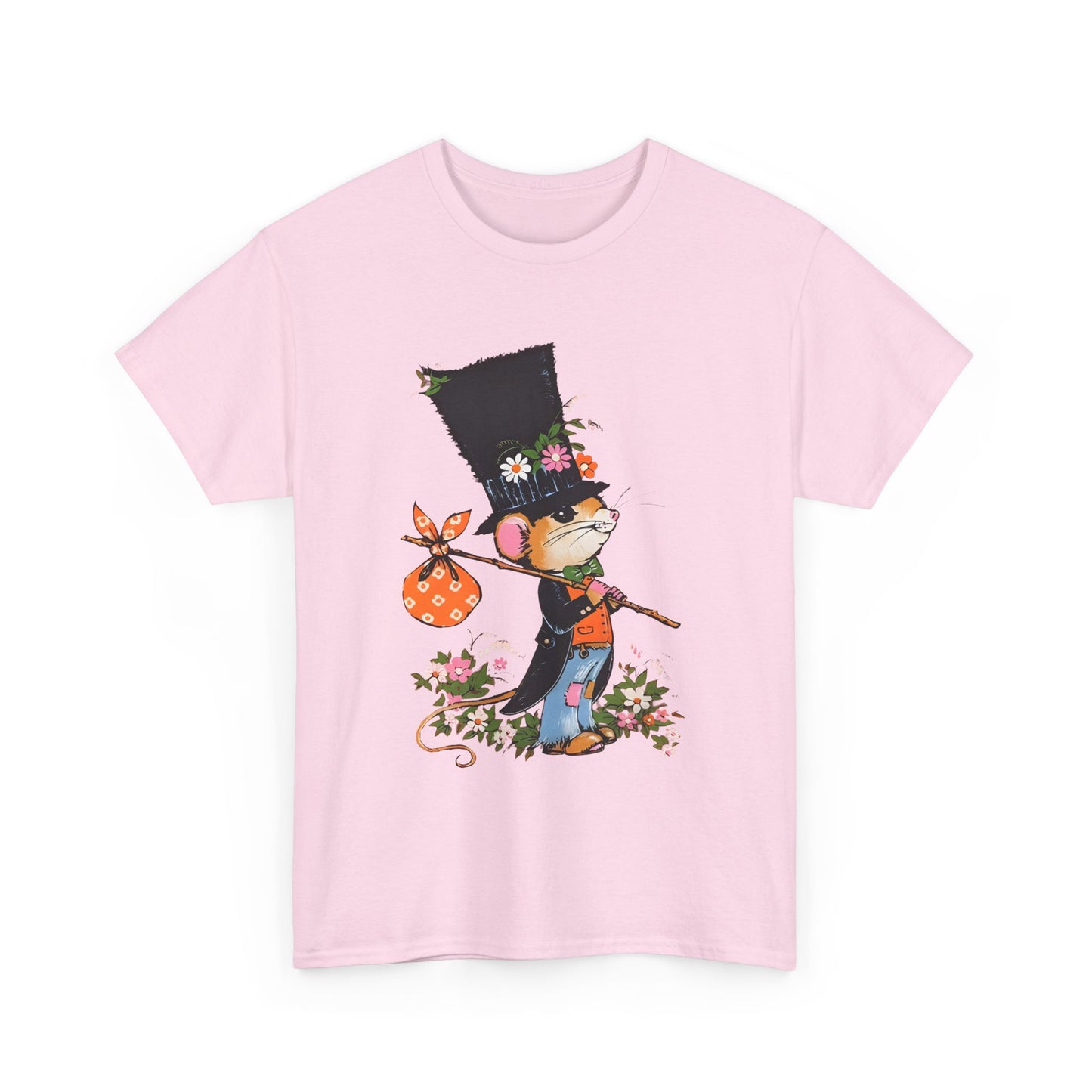 1970s vintage graphic novelty hobo mouse reproduction tshirt