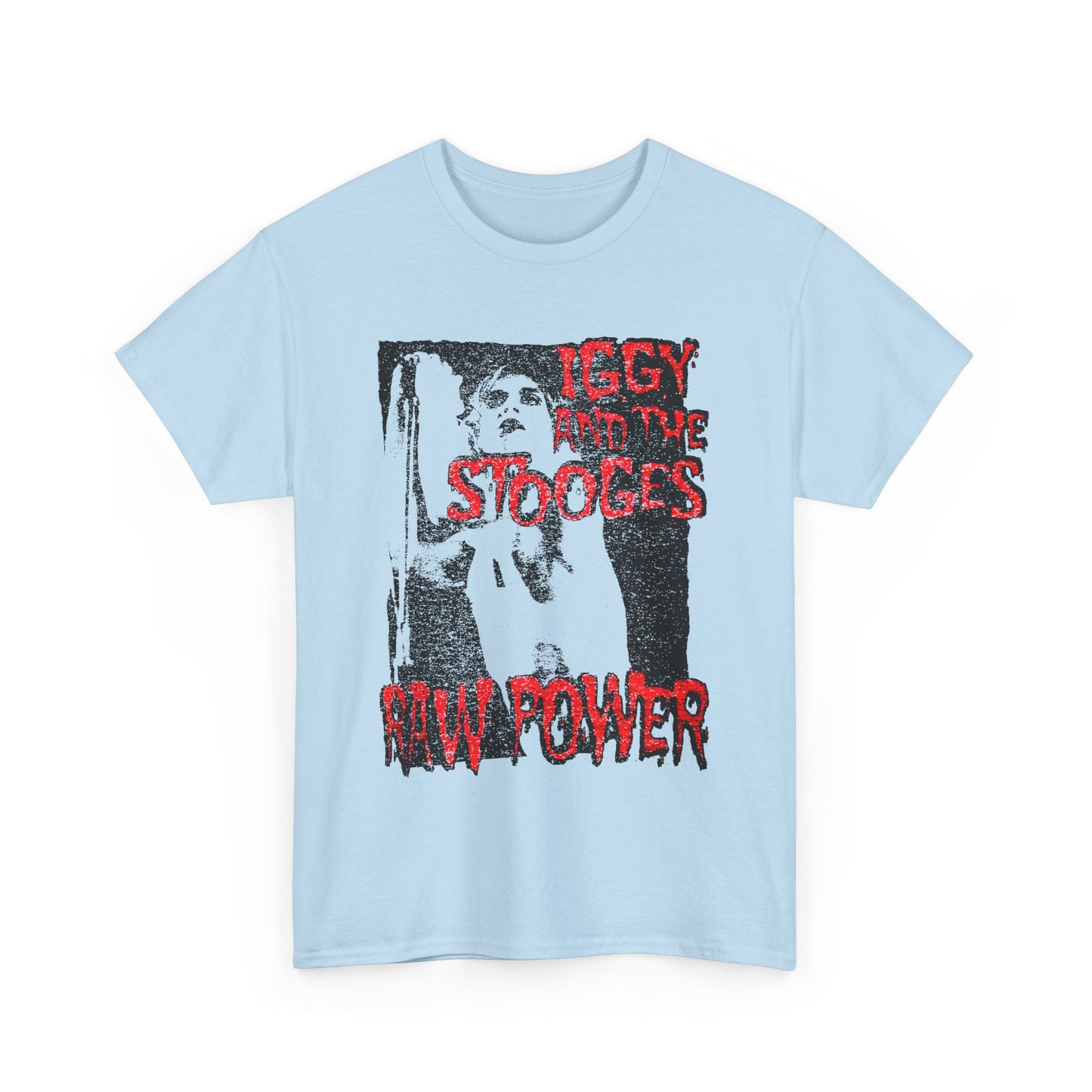 vintage iggy and the stooges raw power faded graphic reproduction tshirt