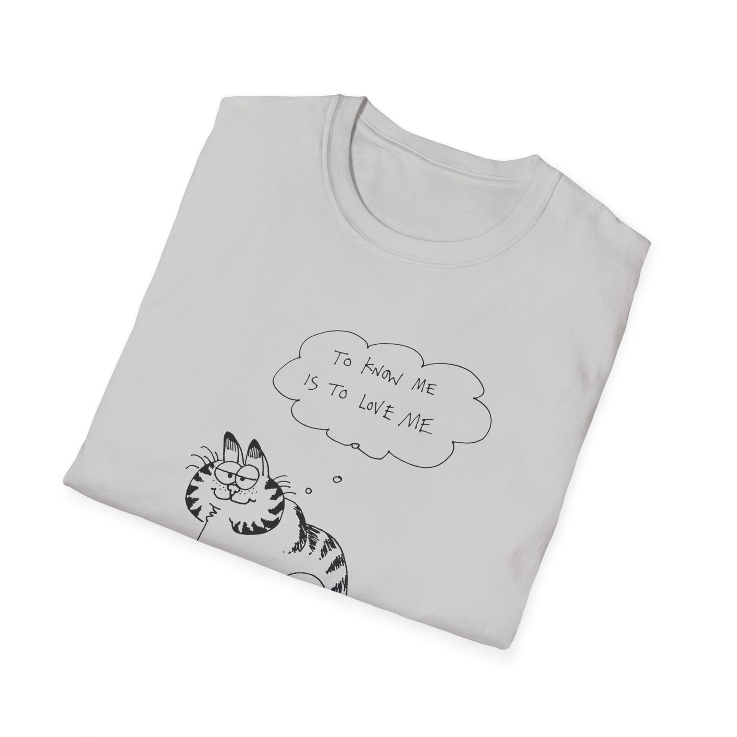 original drawing garfield fan art to know me is to love me tshirt
