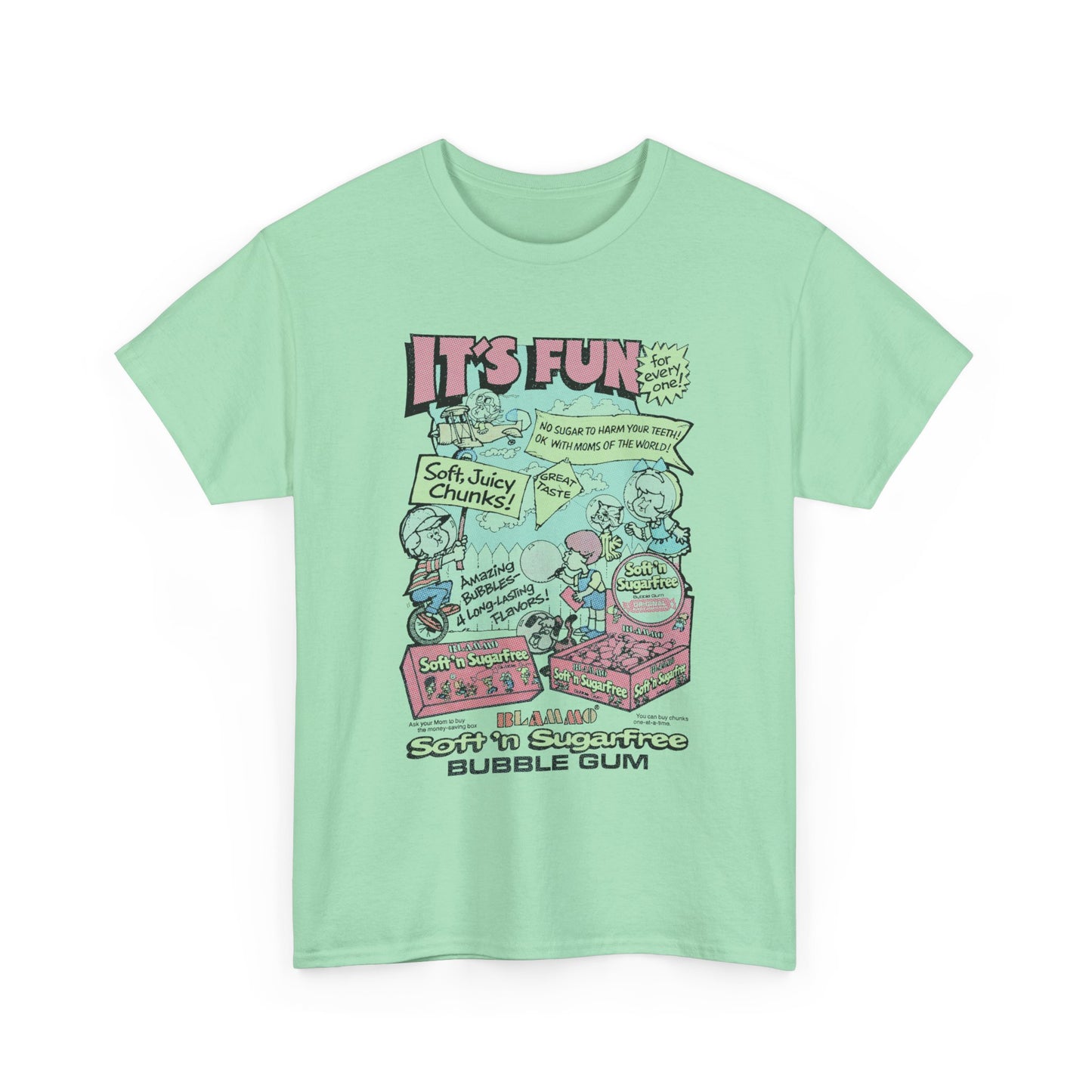 blammo bubble gum vintage comic book advertisement tshirt