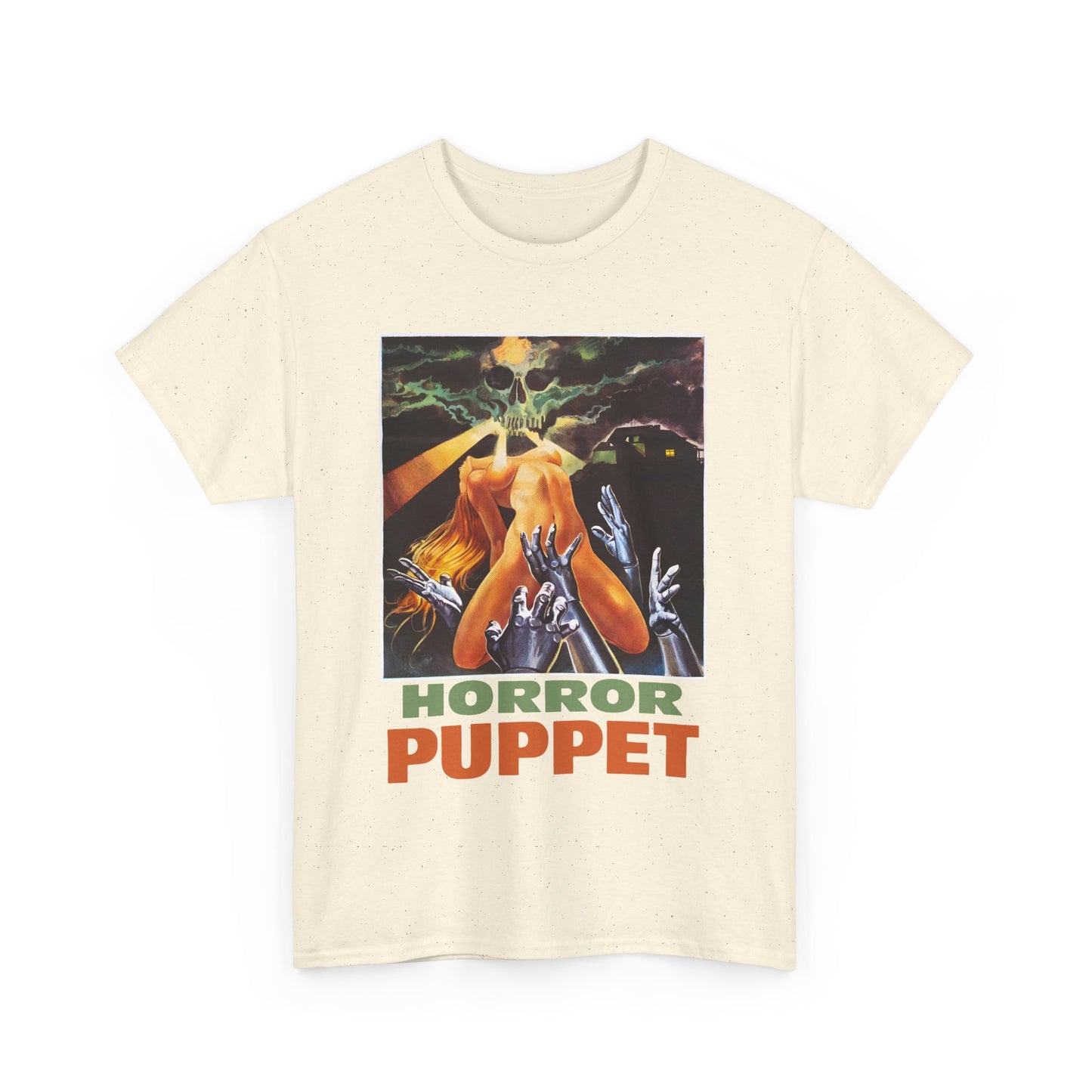 1979 horror puppet poster for the movie tourist trap tshirt
