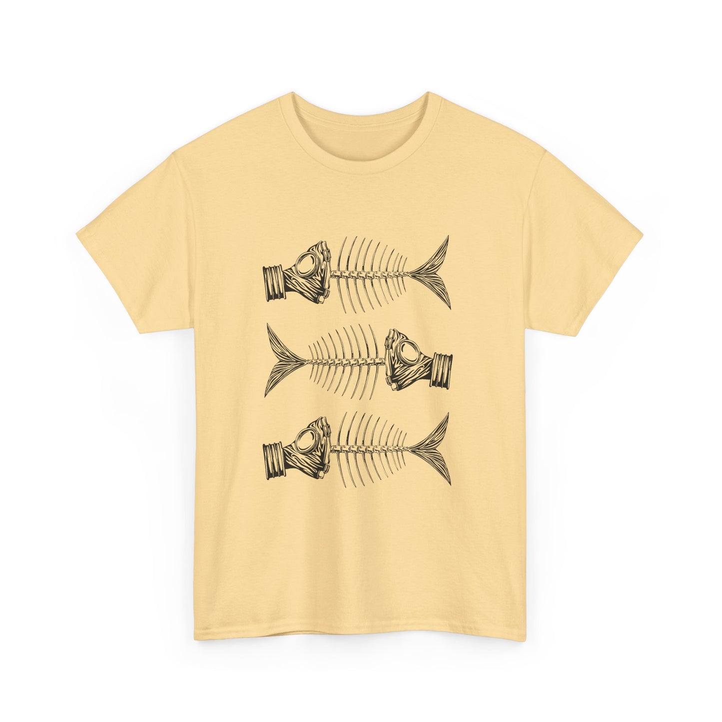 jacek rupinski polish skeletal fish with gas masks tshirt