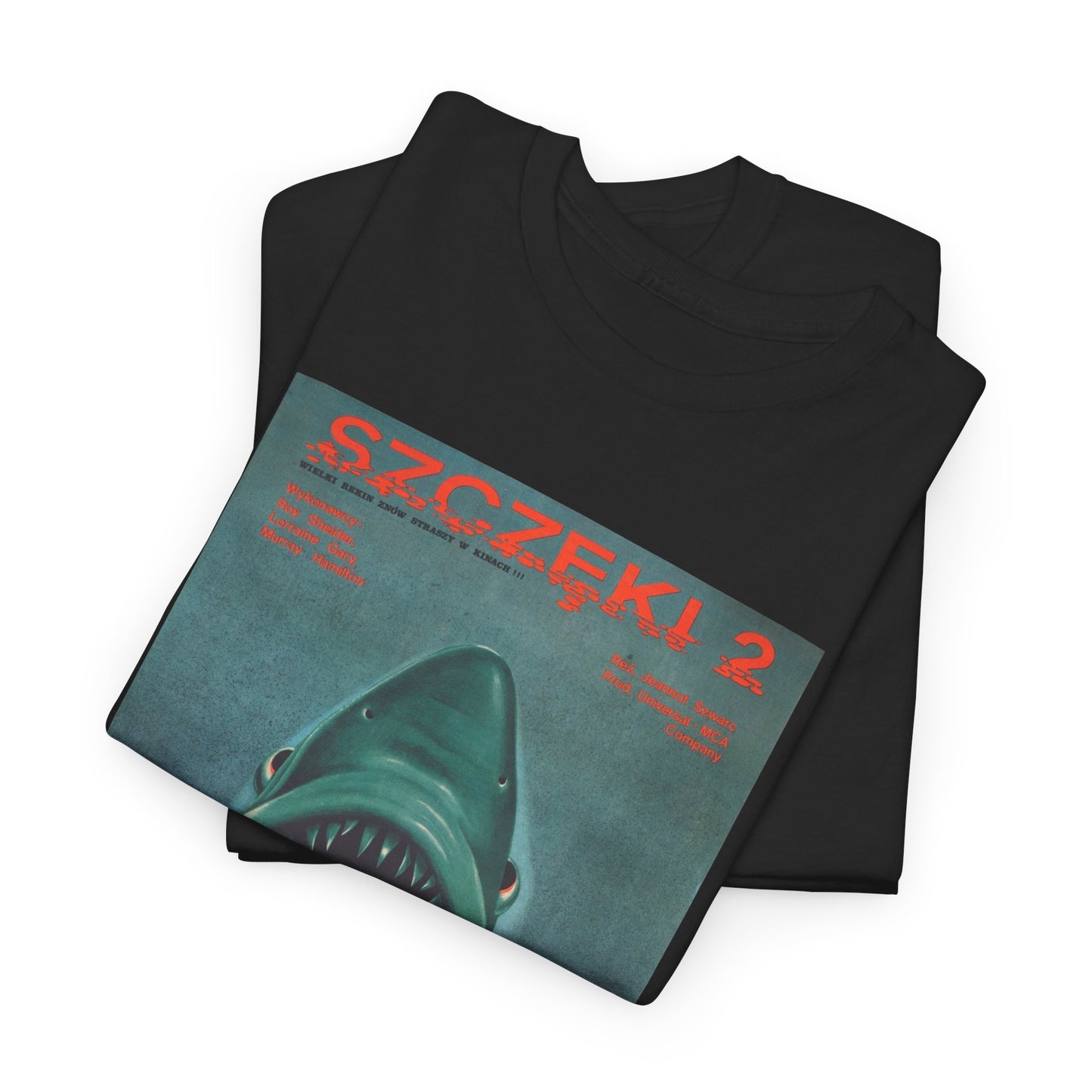 jaws 2 1980 polish movie poster reproduction tshirt