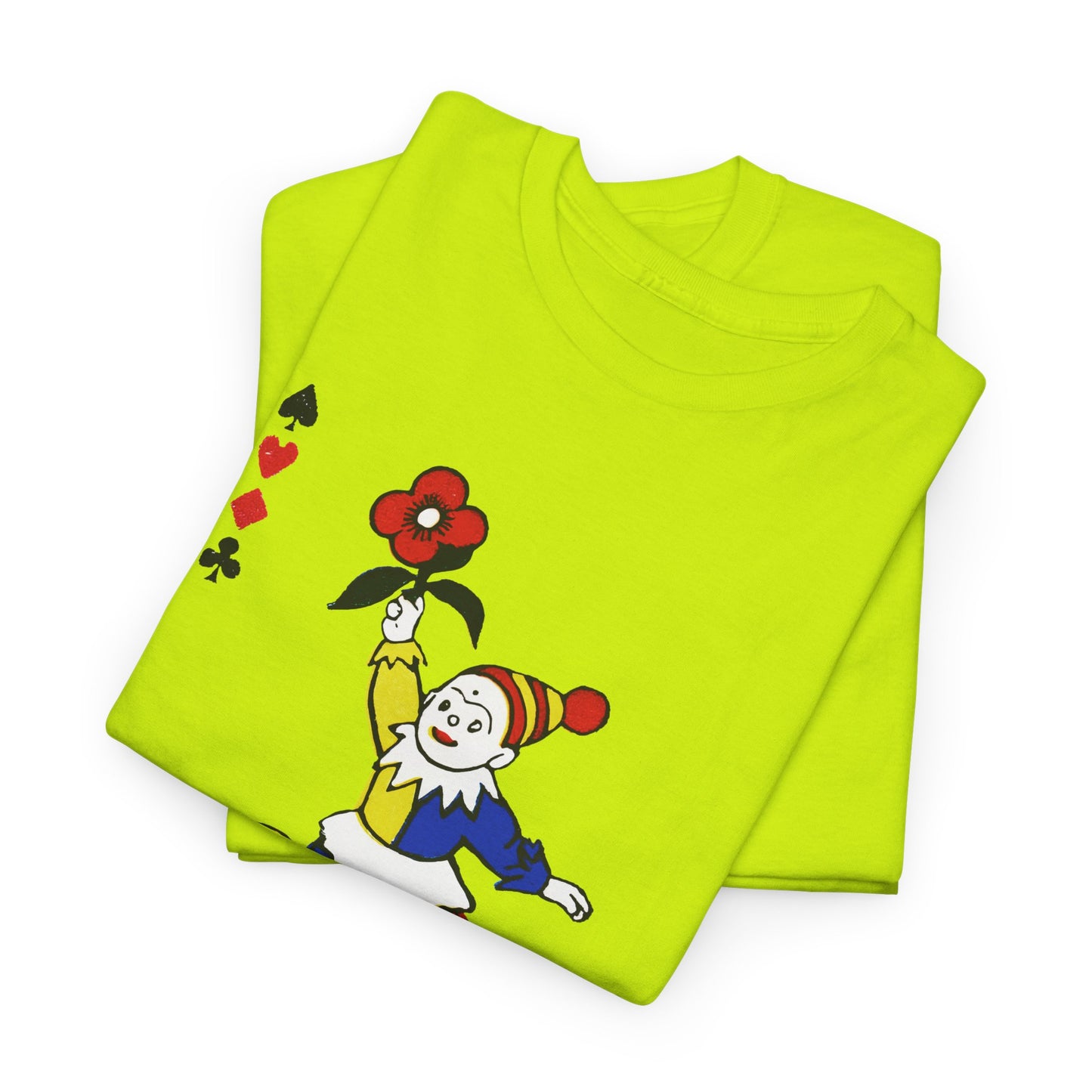 vintage children playing cards flowers reproduction tshirt