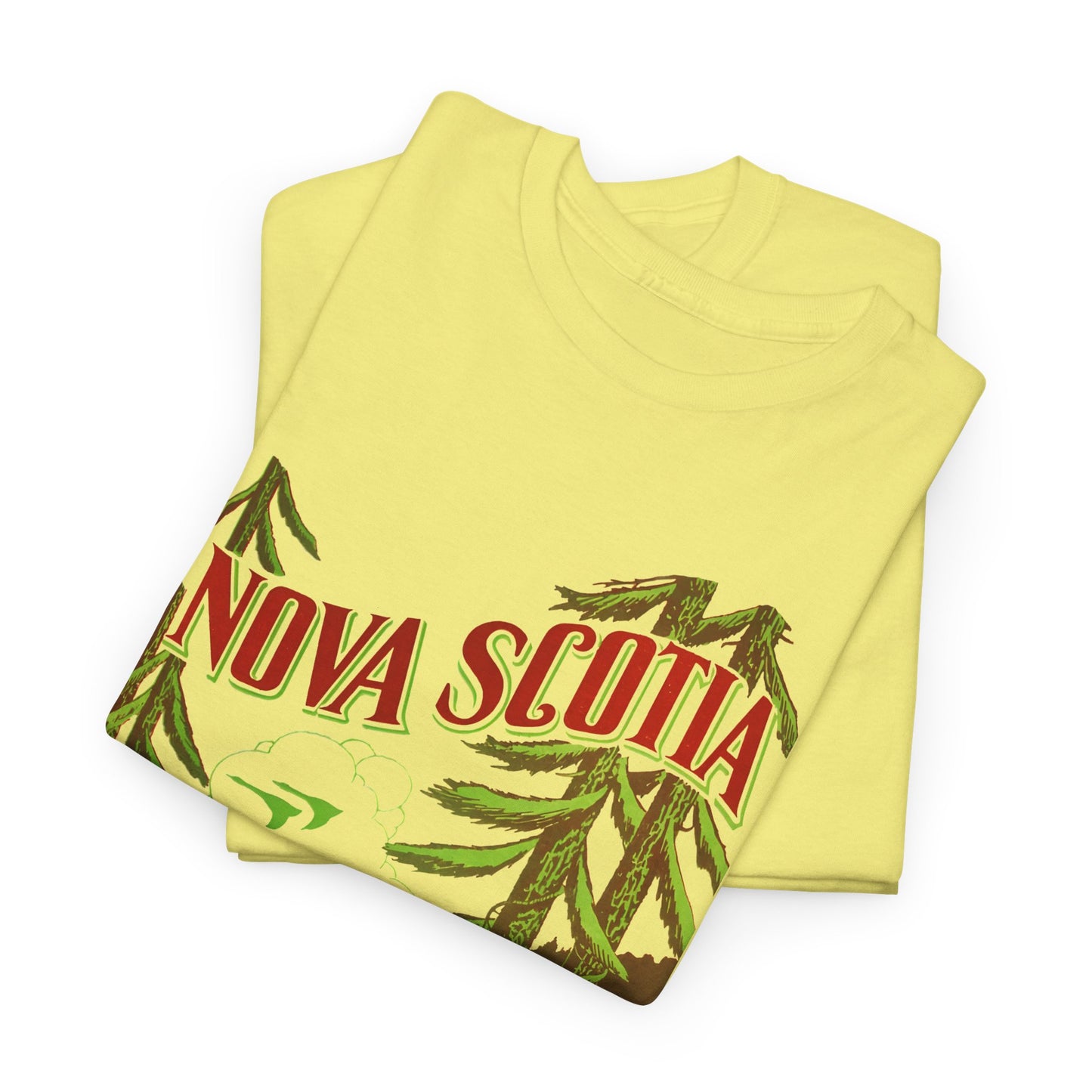 vintage tourism advertisement for nova scotia reproduction tshirt
