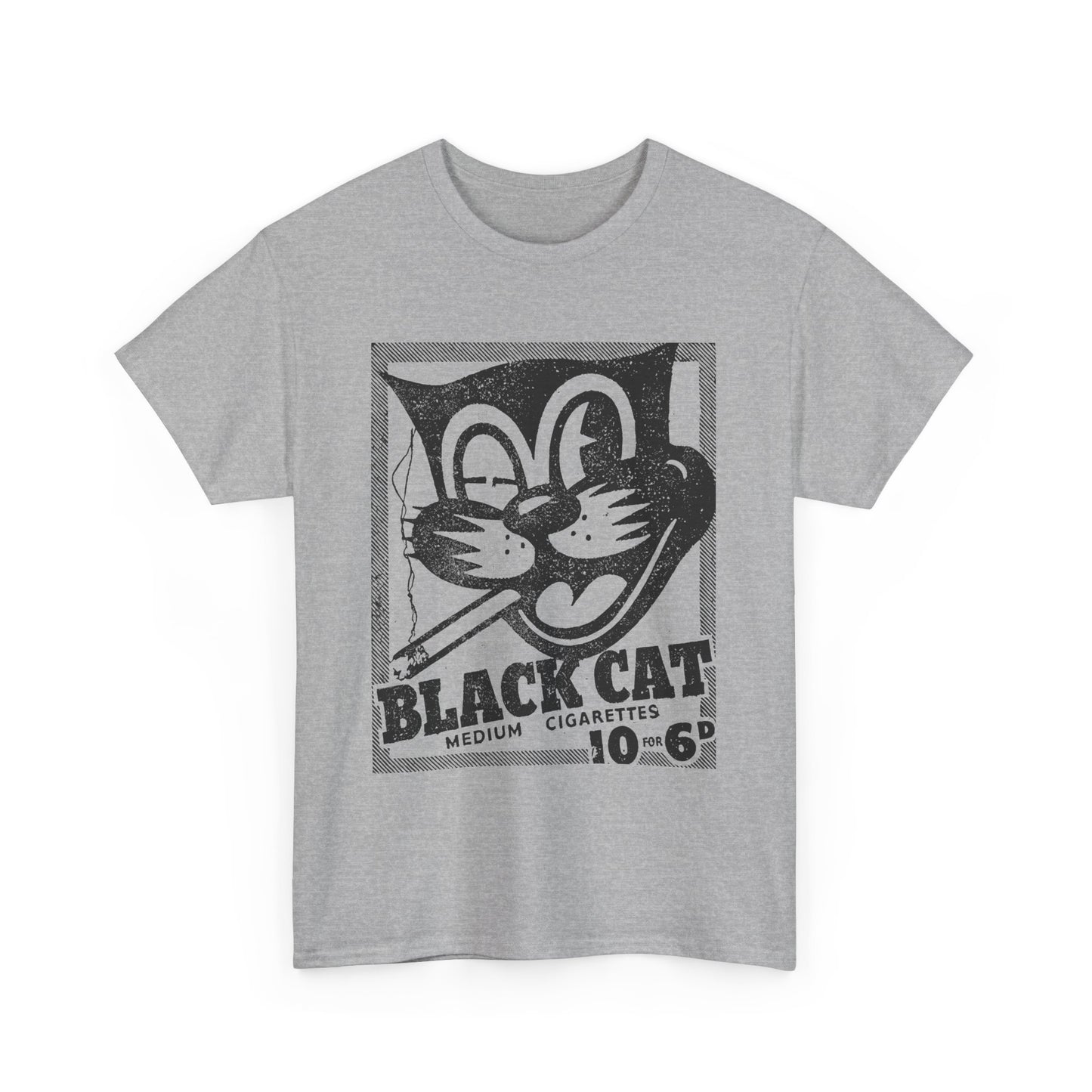 vintage black cat cigarettes advert reproduction stretched graphic tshirt