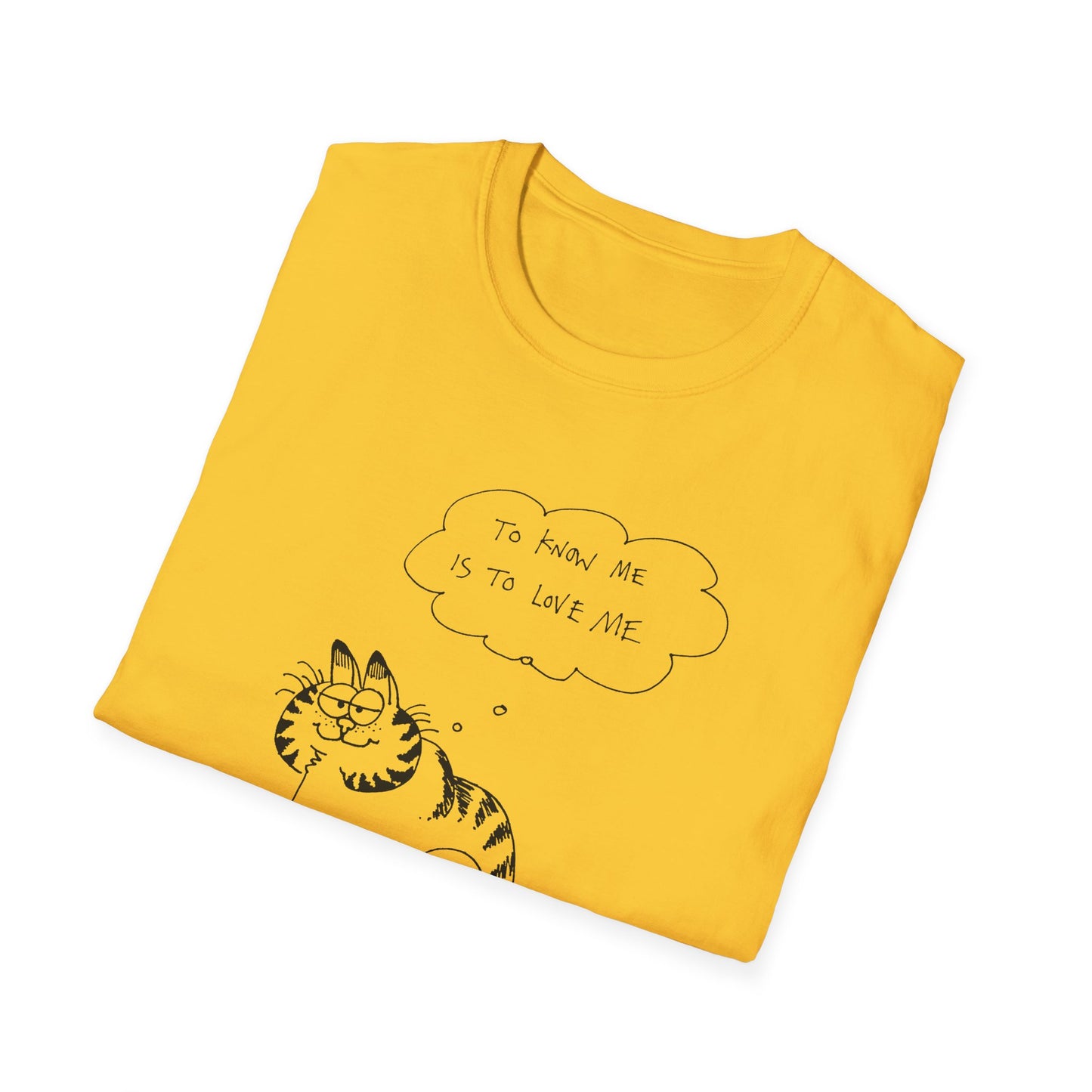 original drawing garfield fan art to know me is to love me tshirt