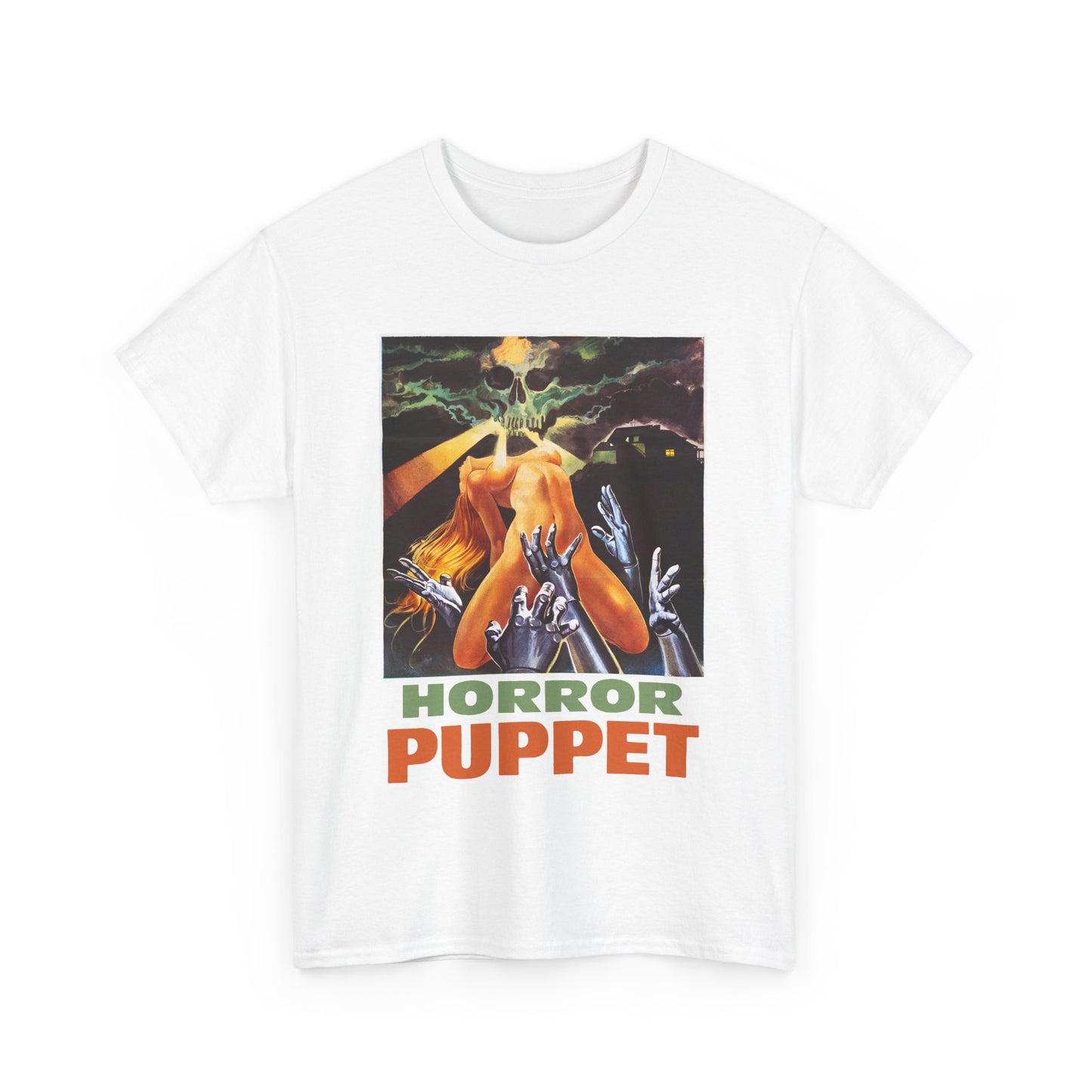1979 horror puppet poster for the movie tourist trap tshirt