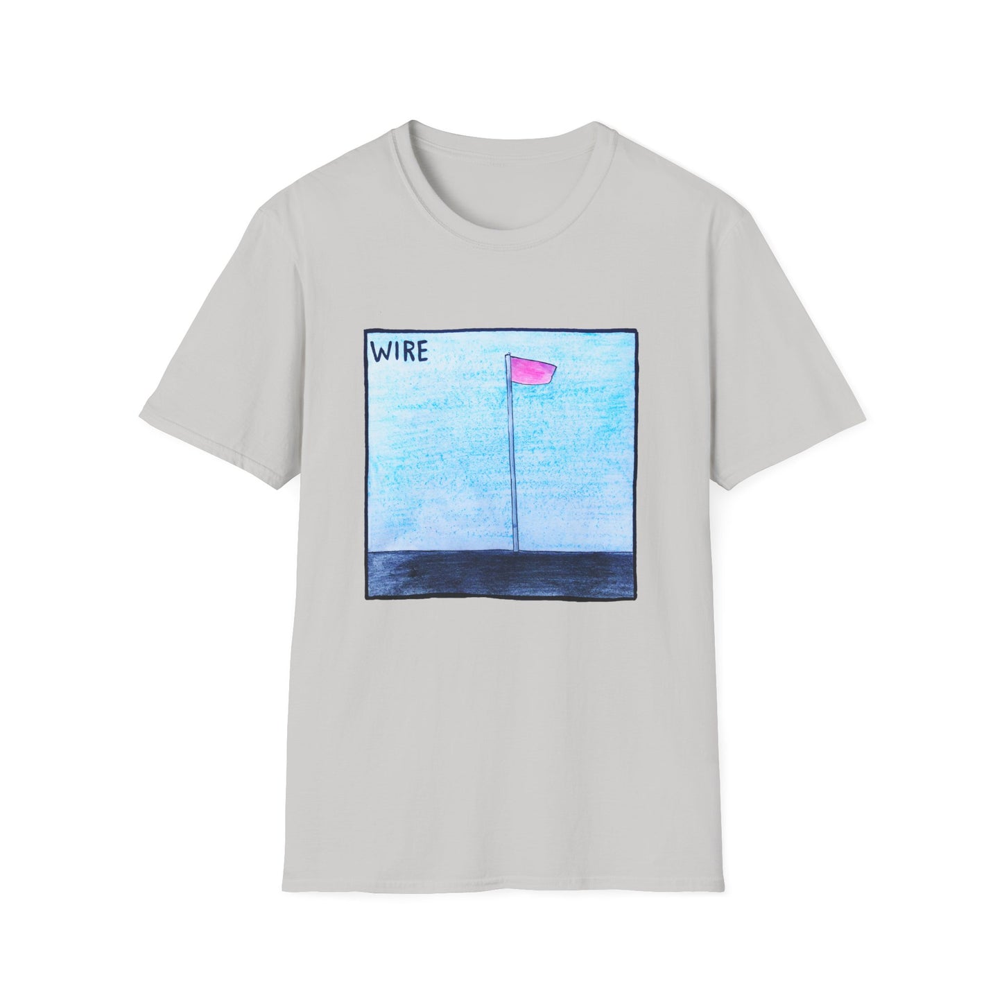 wire 1977 pink flag album cover homemade fan art tshirt