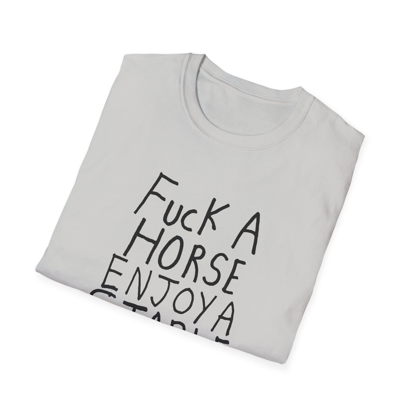 fuck a horse enjoy a stable relationship hand drawn tshirt