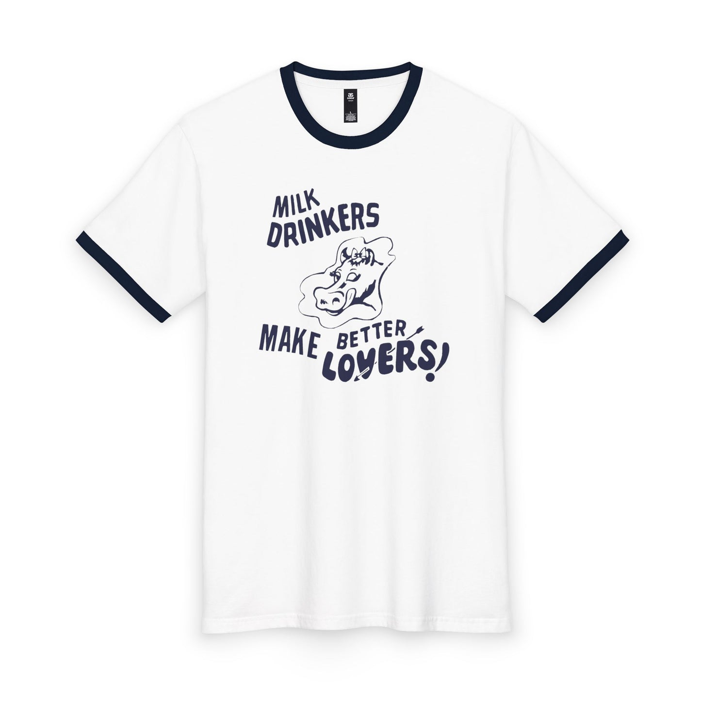 vintage milk drinkers make better lovers reproduction ringer tshirt