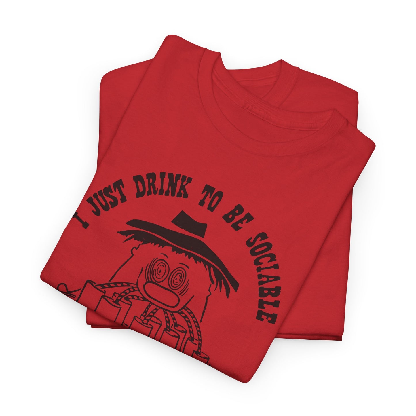 vintage i just drink to be sociable reproduction tshirt